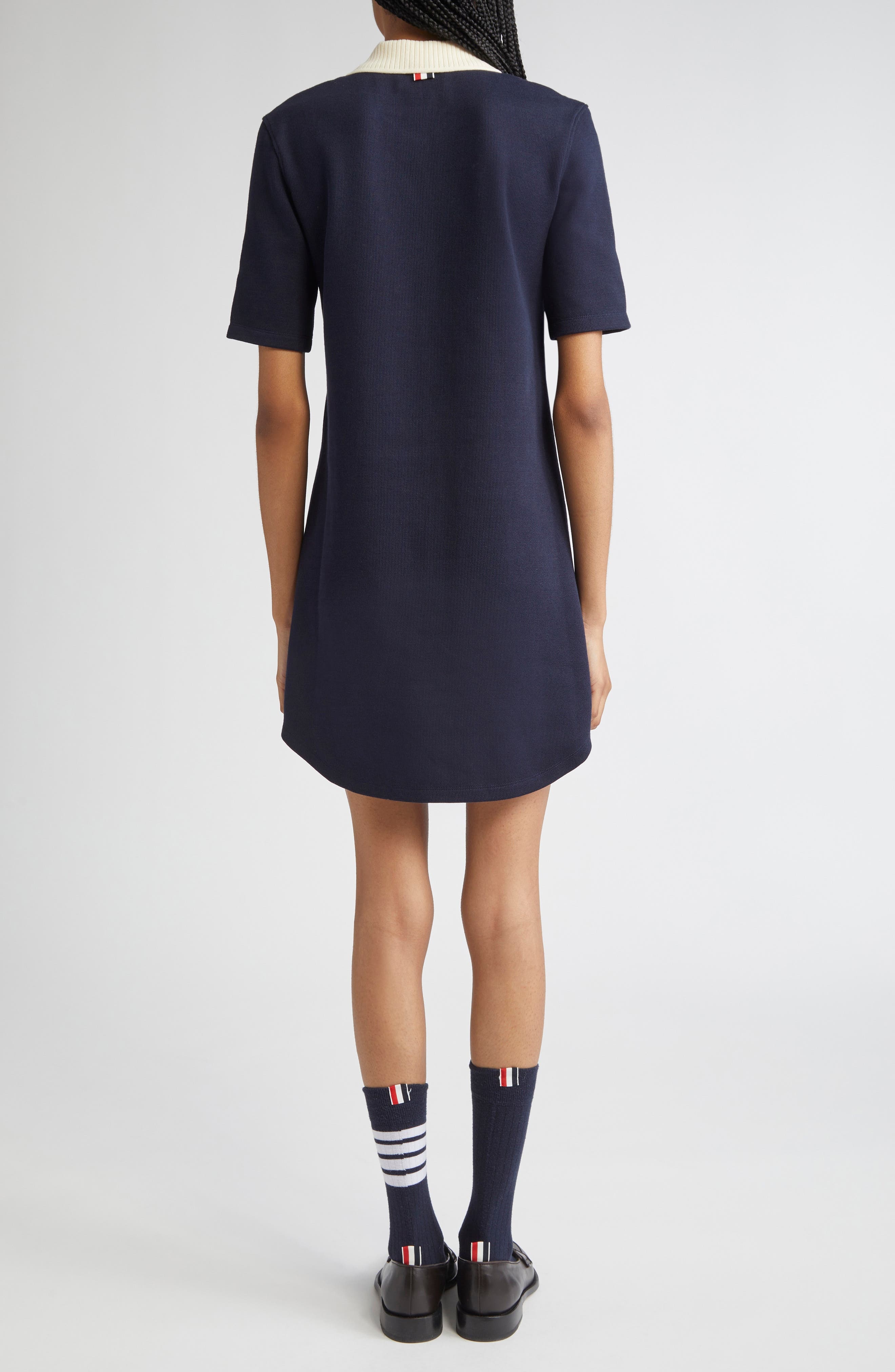 Thom Browne Cotton Polo Minidress in Navy at Nordstrom - 2