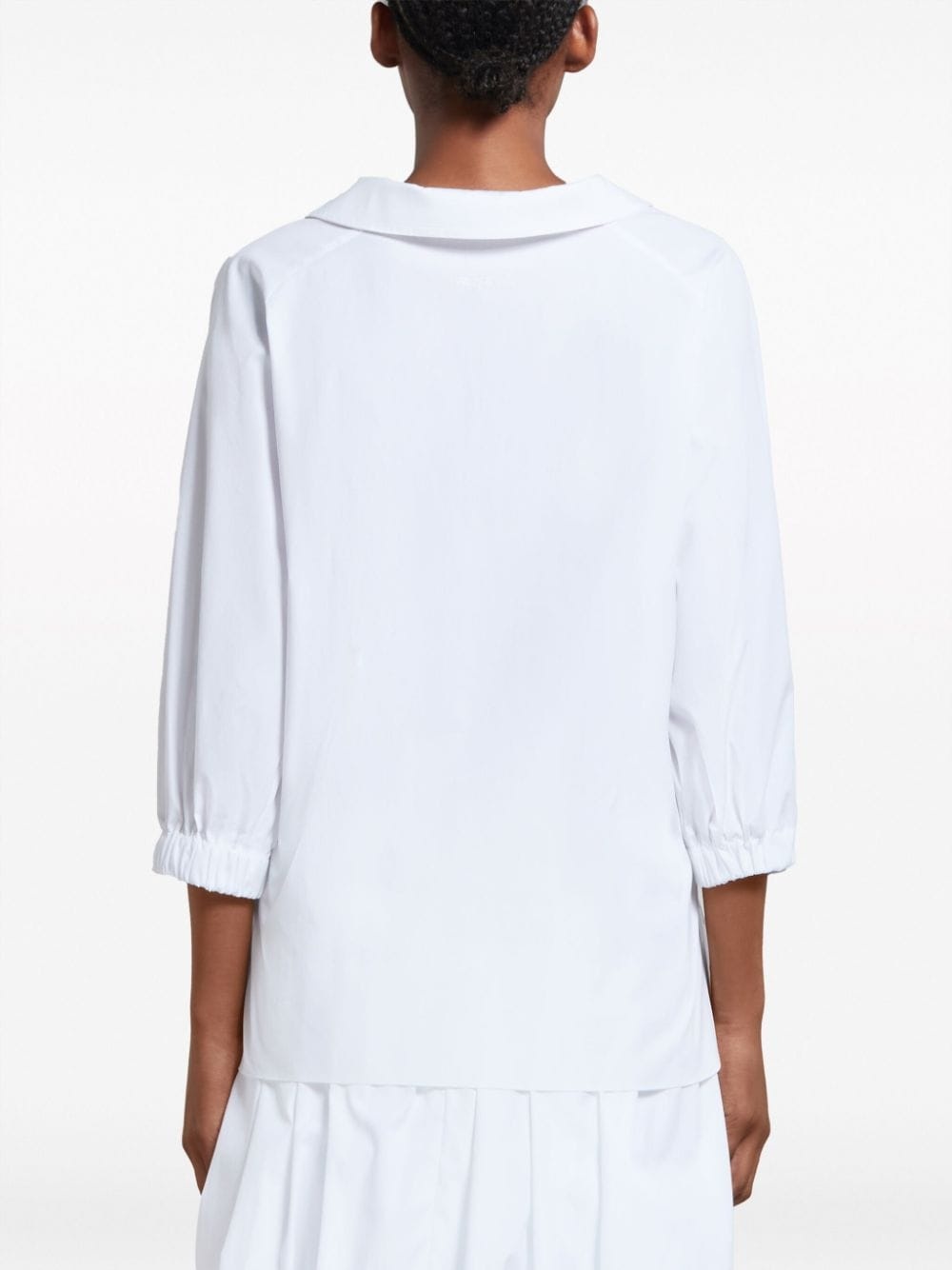 V-neck cotton blouse - 4