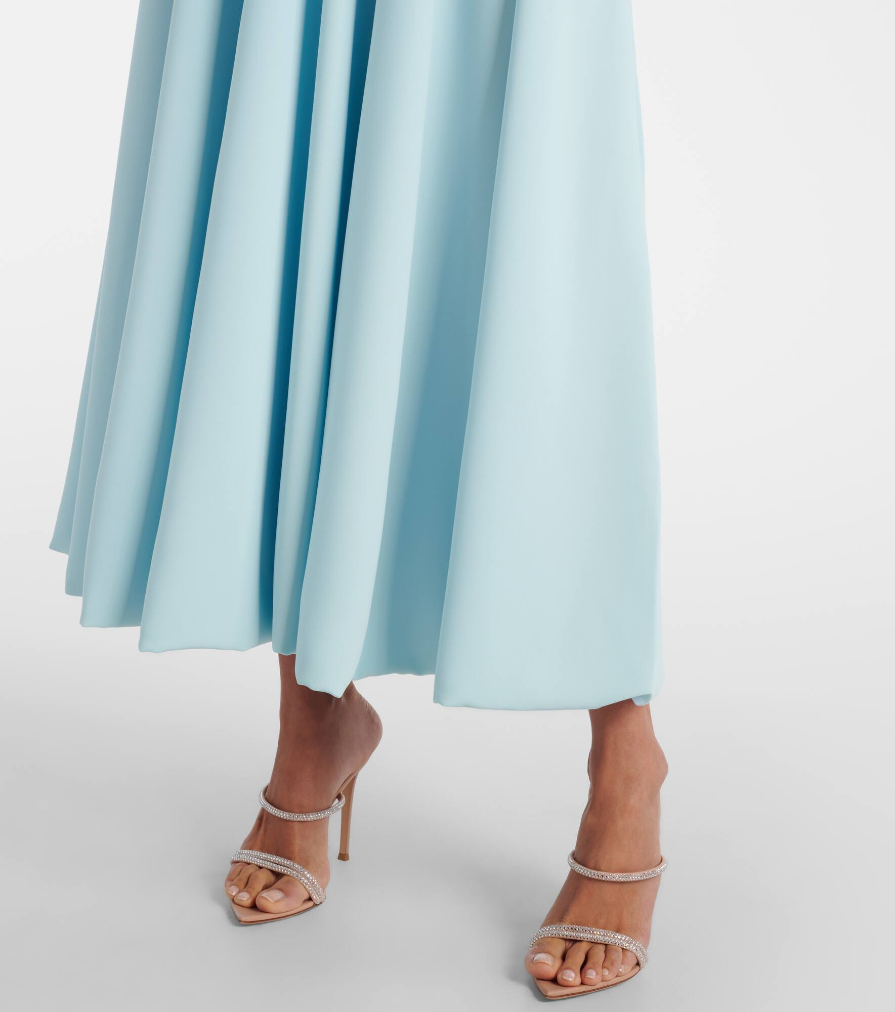 Aldina crystal-embellished crêpe midi dress - 5