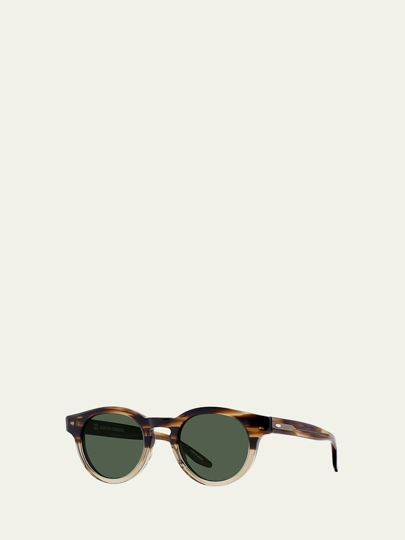 BARTON PERREIRA Men's Oxford Acetate Round Sunglasses outlook