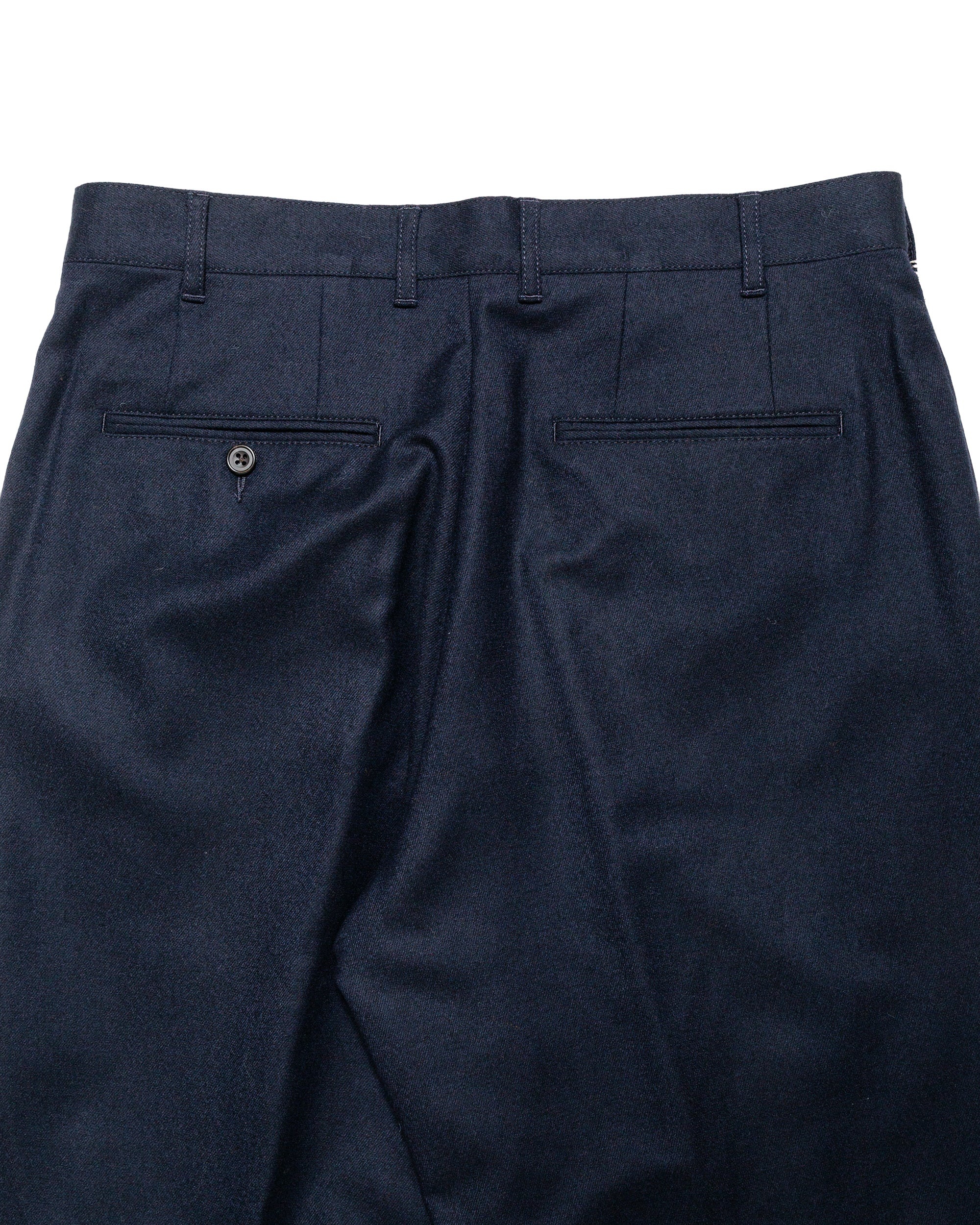 2Pleats Flannel Navy - 5