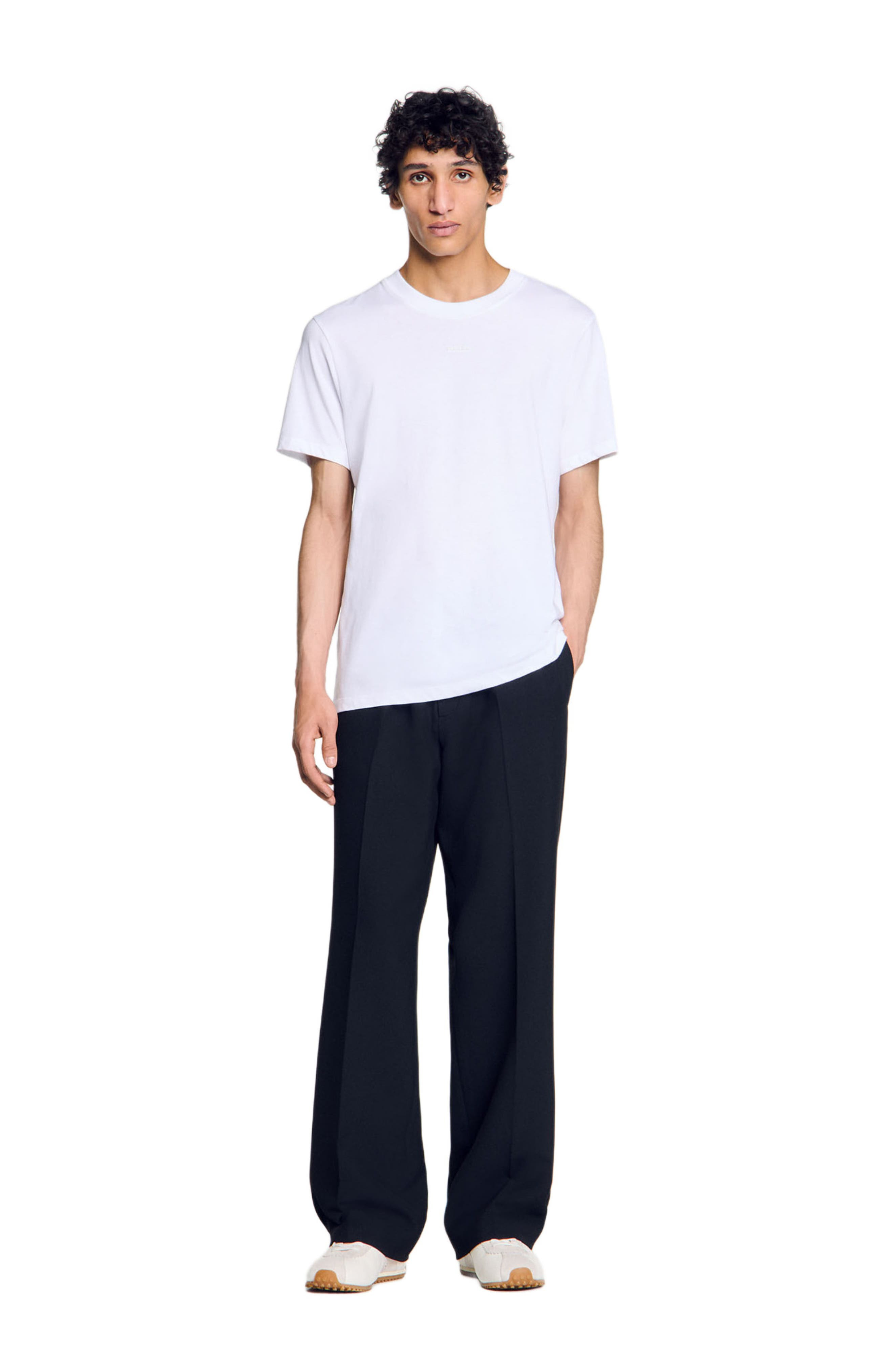 SANDRO Cotton T-shirt with logo in Optic White at Nordstrom - 6