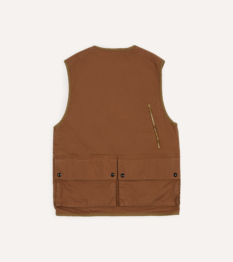 Rust Cotton Urban Safari Vest 9