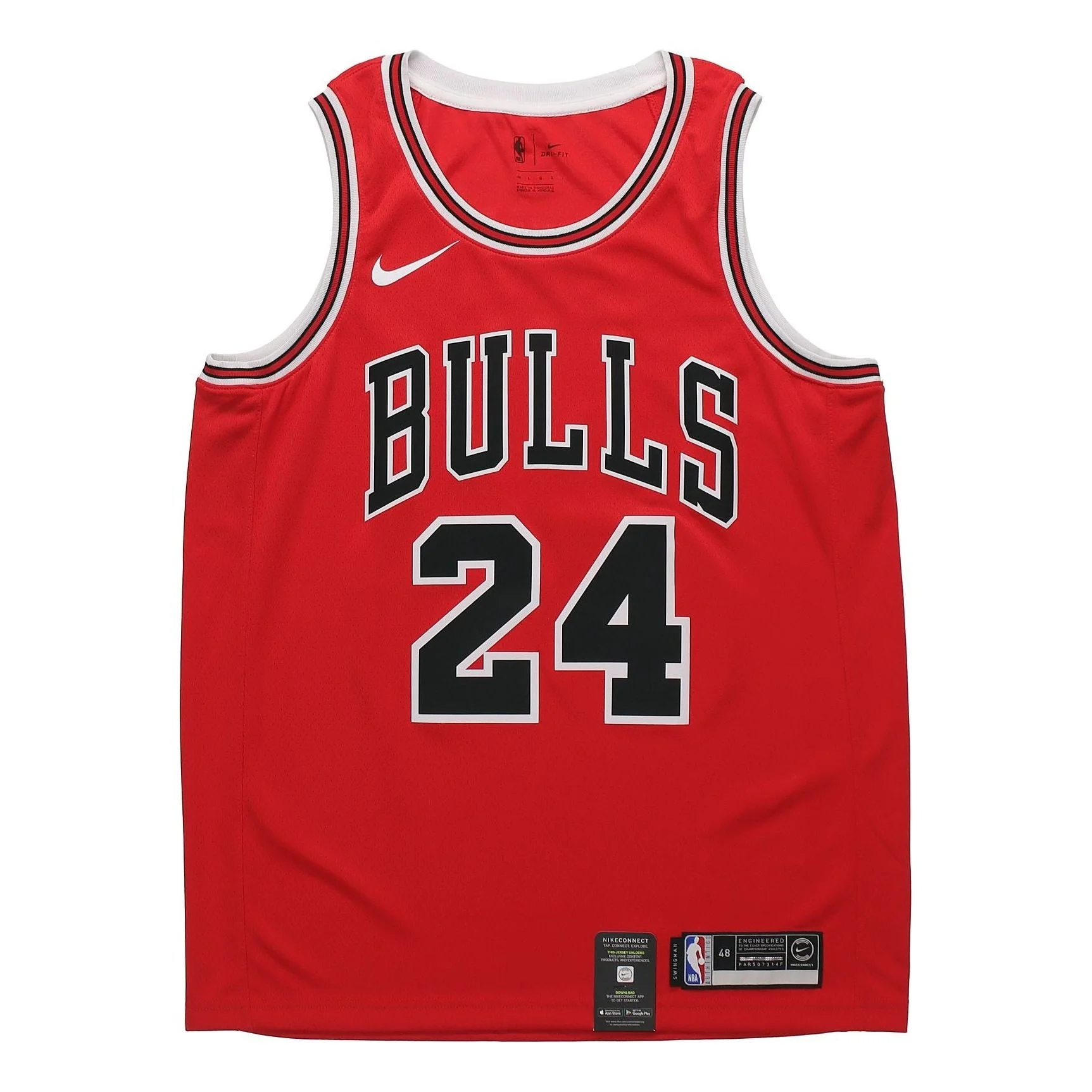 Nike NBA 농구 저지 SW 팬 에디션 시카고 불 Markkanen 24 레드 864465-664 - 1