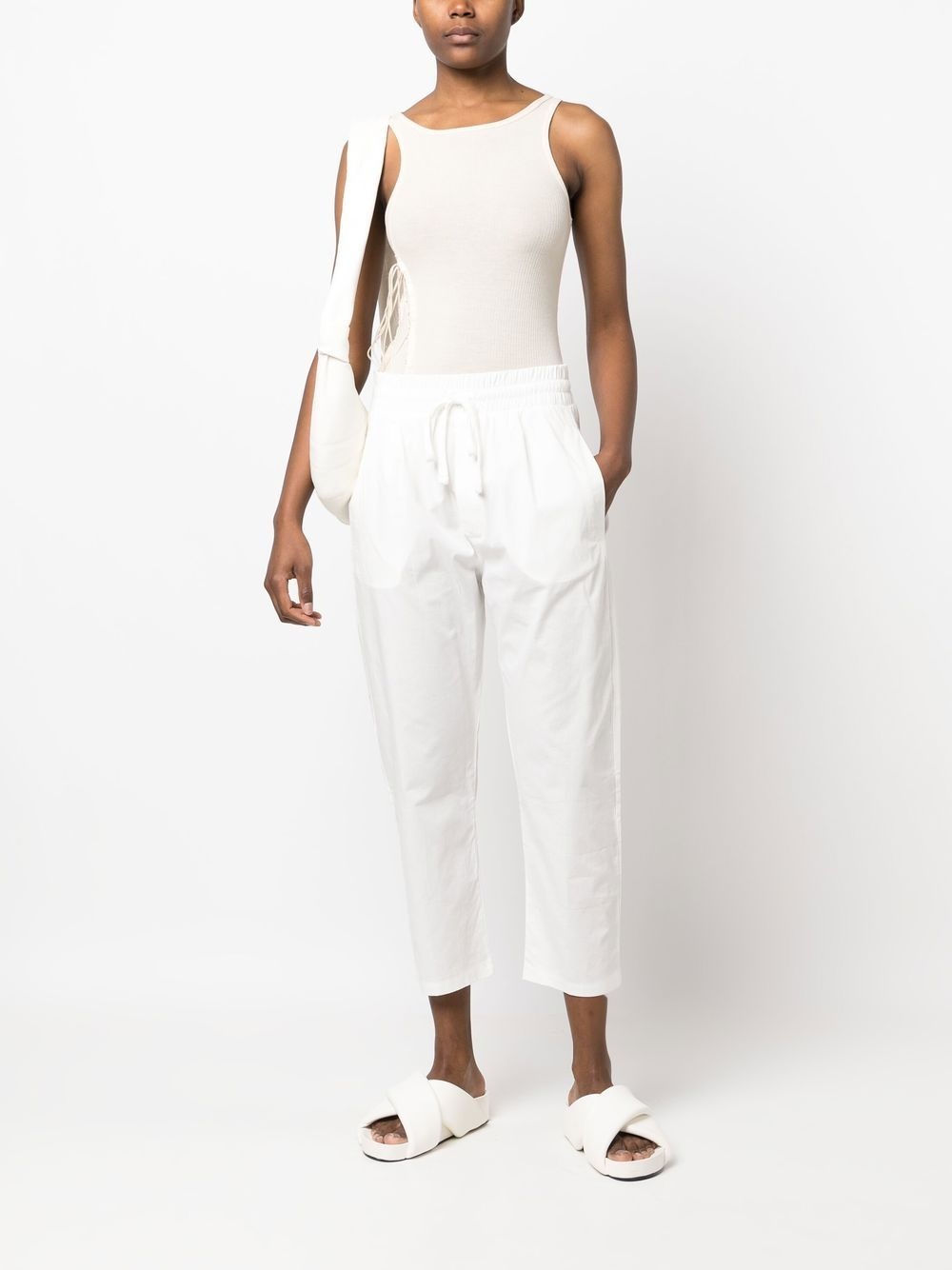 drawstring cropped trousers - 2