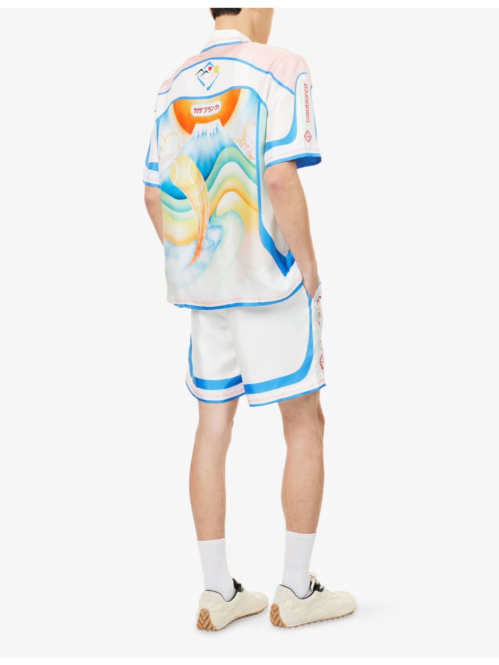 Cuban Collar Printed Silk Shirt - 2
