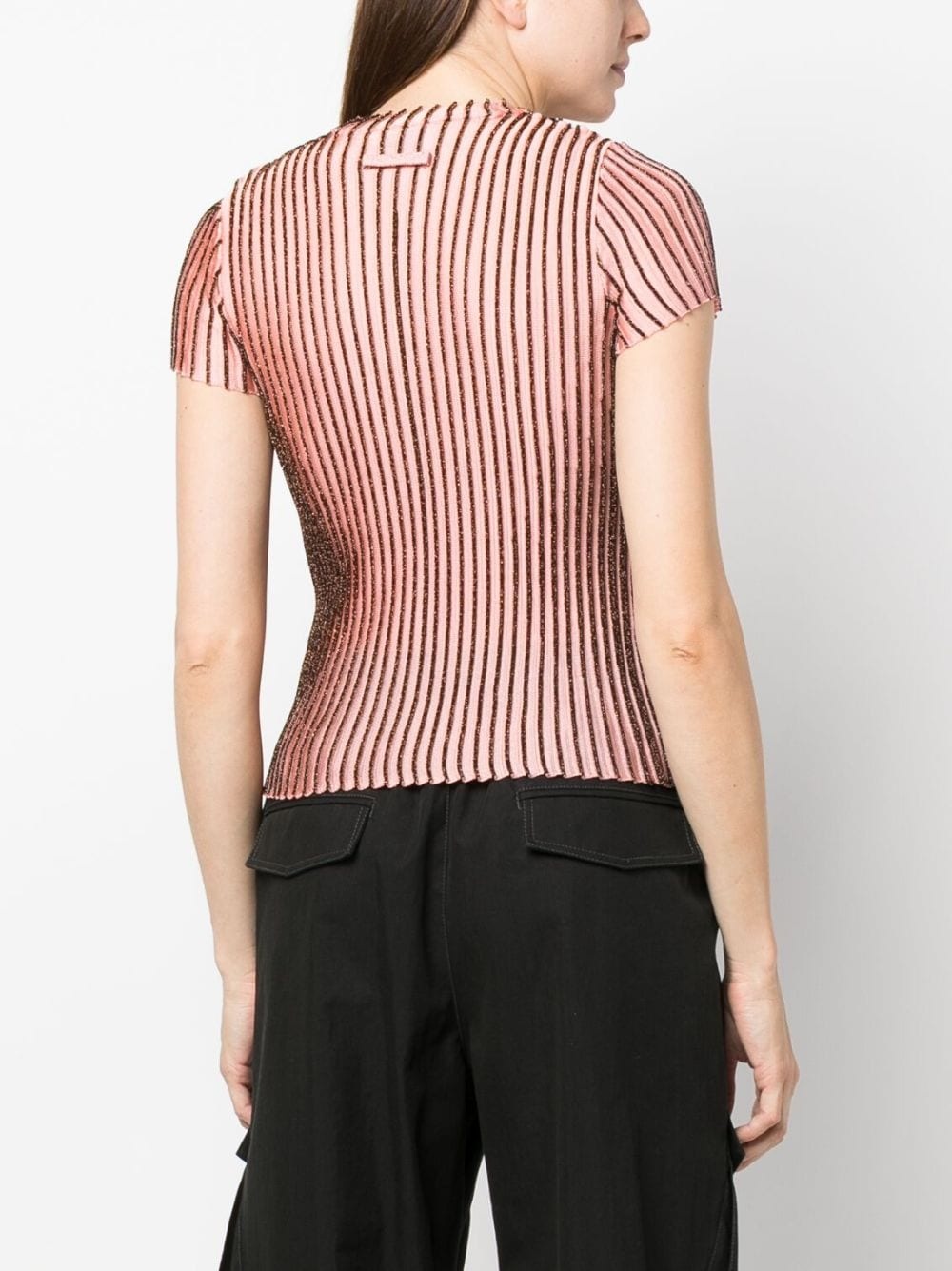 striped short-sleeve top - 4