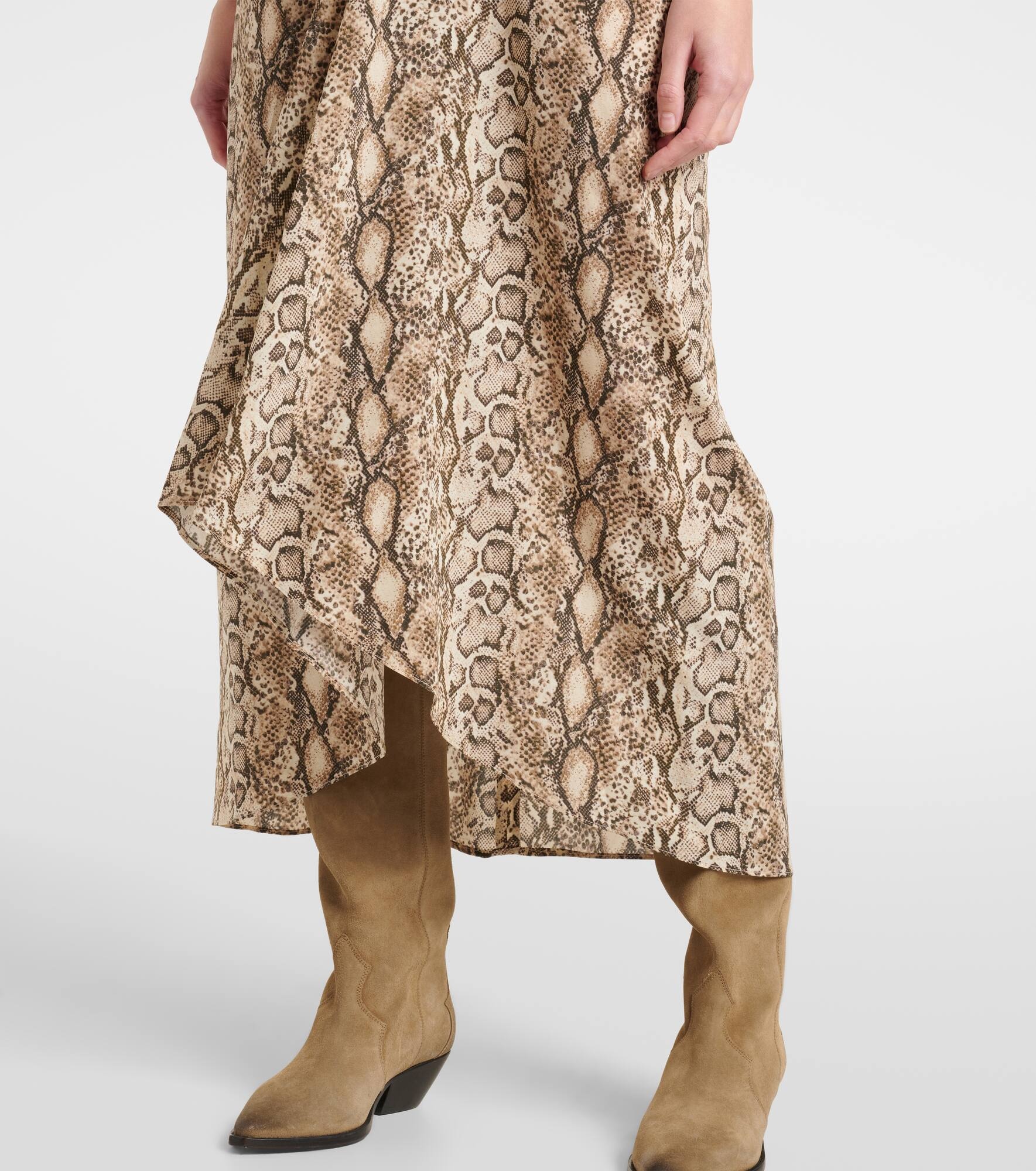 Albini printed silk-blend midi dress - 5