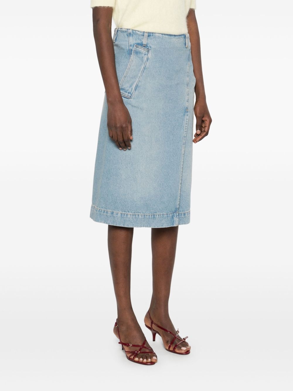 denim midi skirt - 3