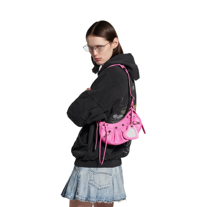 BALENCIAGA Women's Le Cagole Shoulder Bag Xs in Glossy Pink outlook
