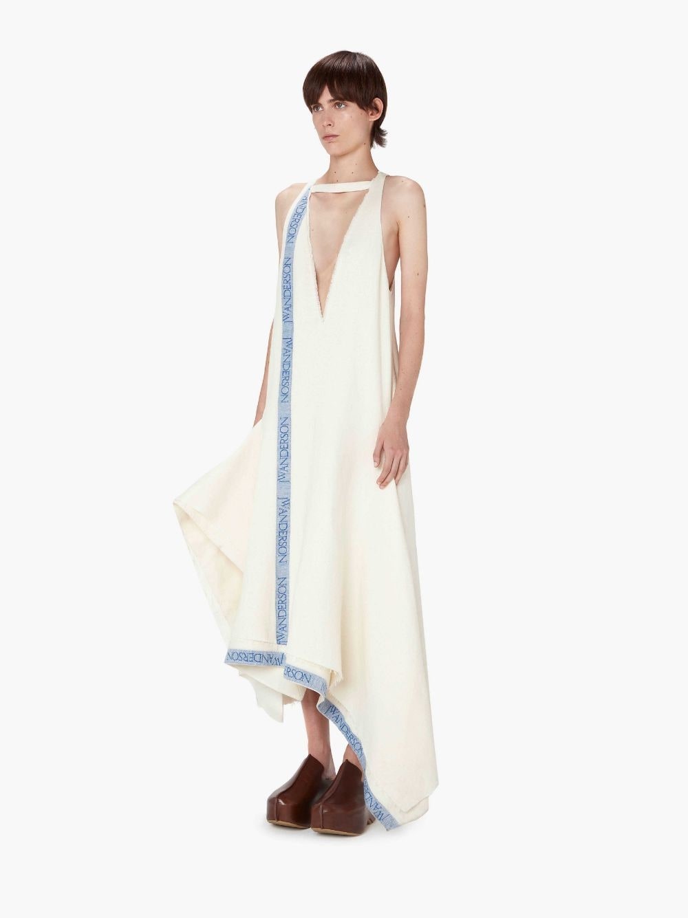 V- NECK PANELLED DRESS - 4