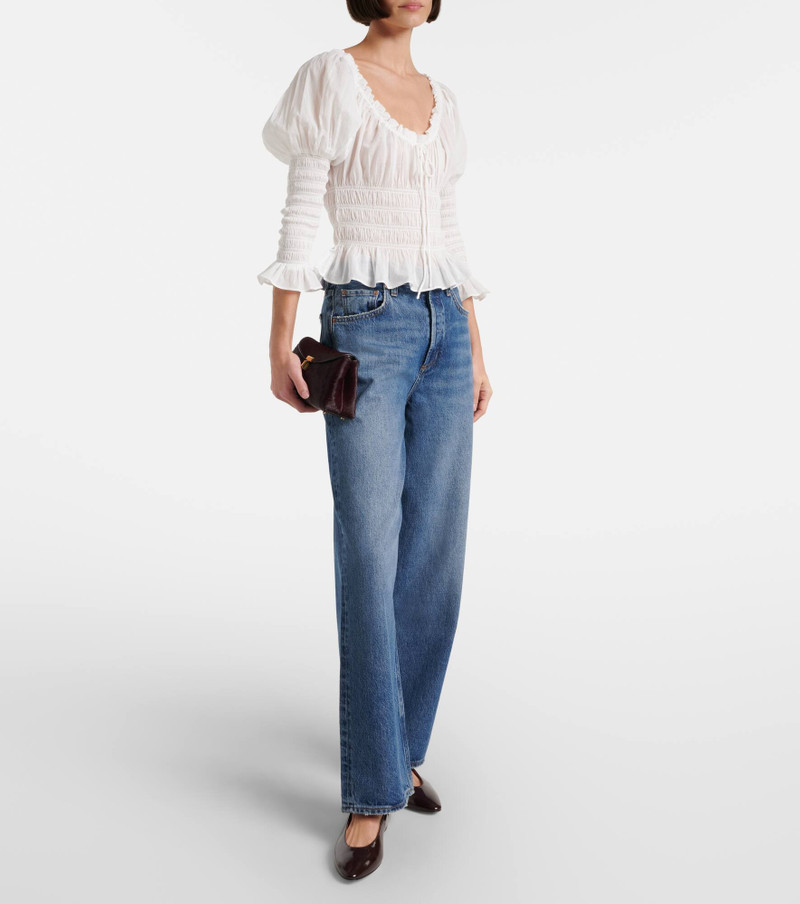 DÔEN Baptisia shirred cotton voile top outlook