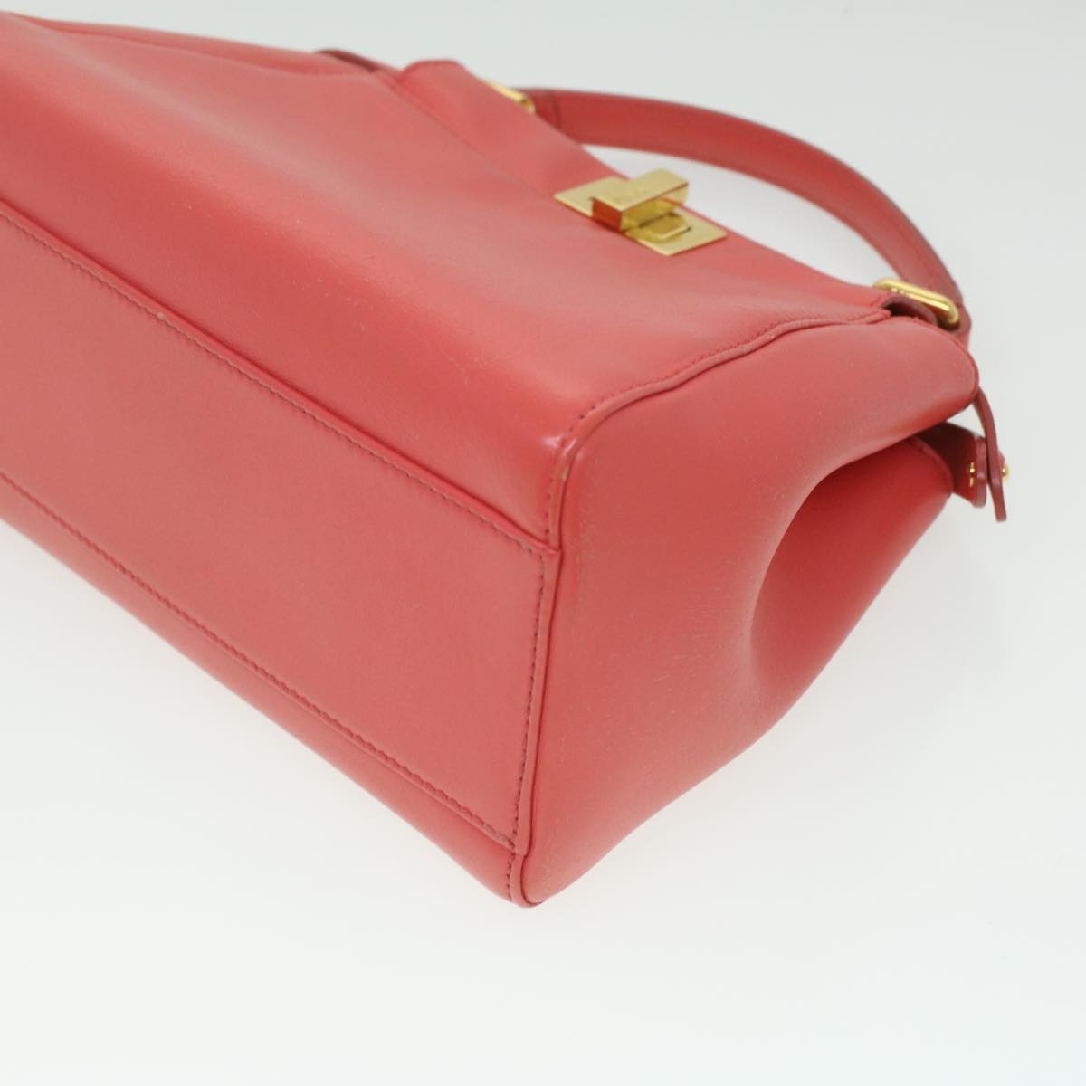 FENDI Micro Picaboo Hand Bag Leather Orange - 15