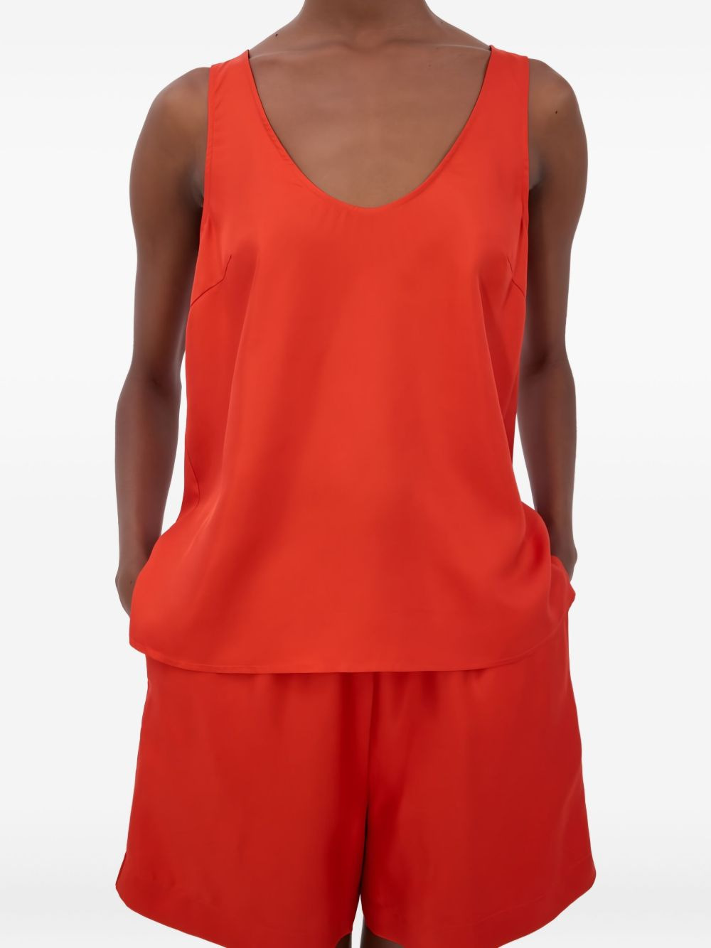 scoop-neck sleeveless top - 3