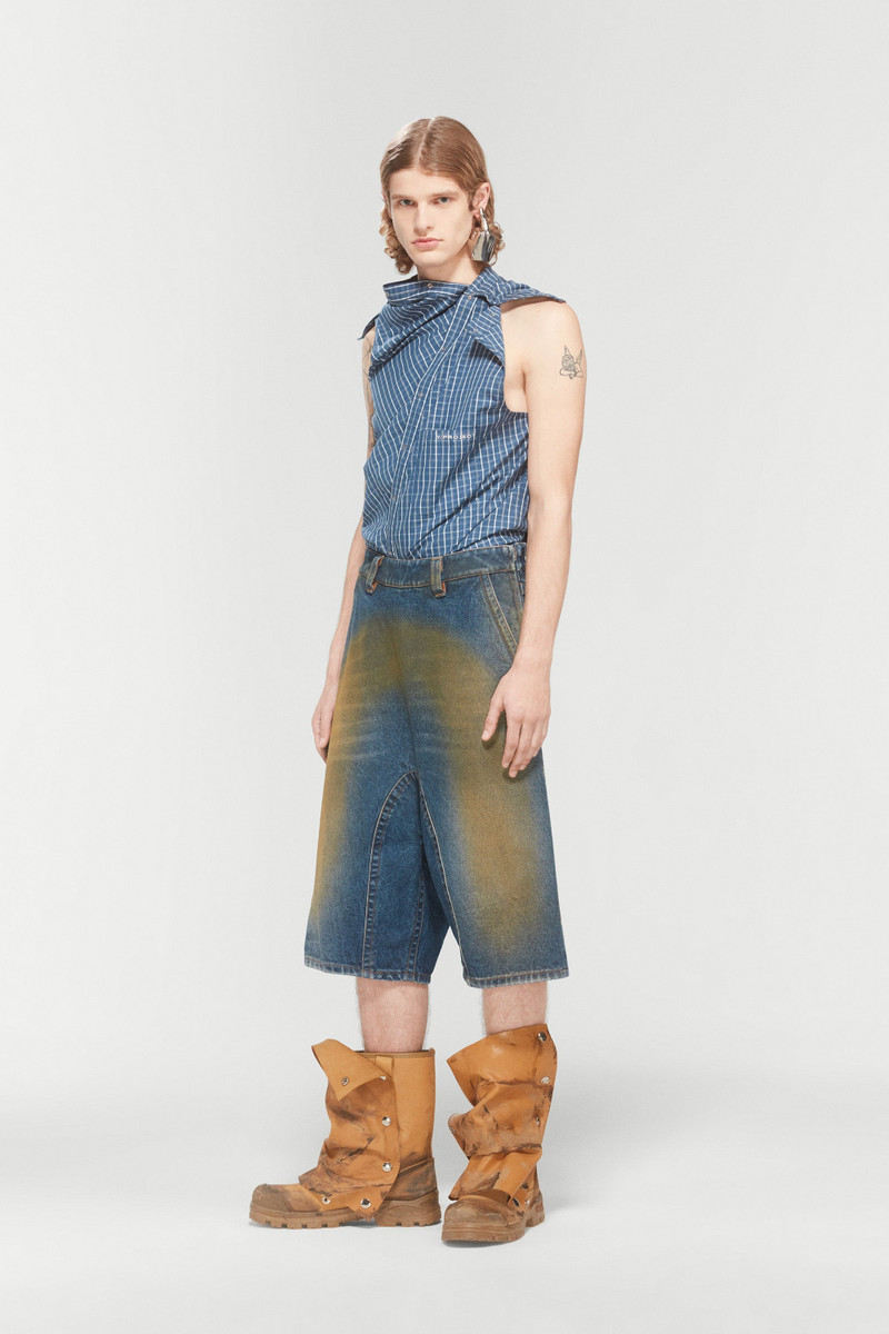 SOUFFLE DENIM SHORTS 3