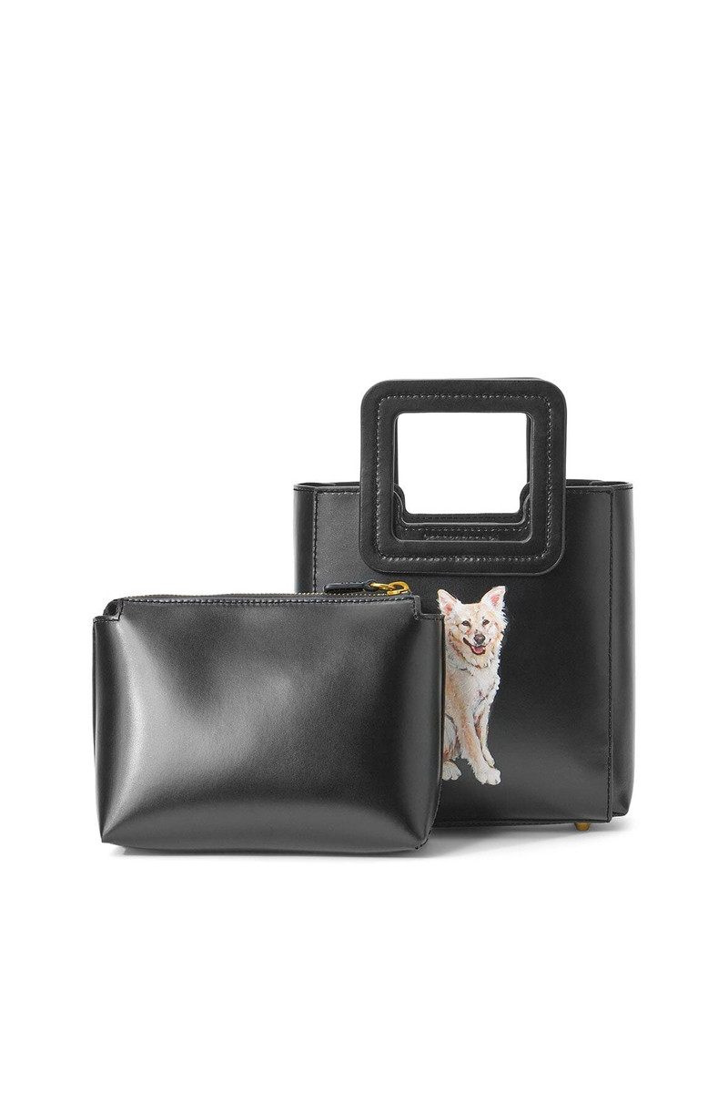 STAUD STAUD CUSTOM MINI SHIRLEY LEATHER BAG | BLACK BLACK outlook