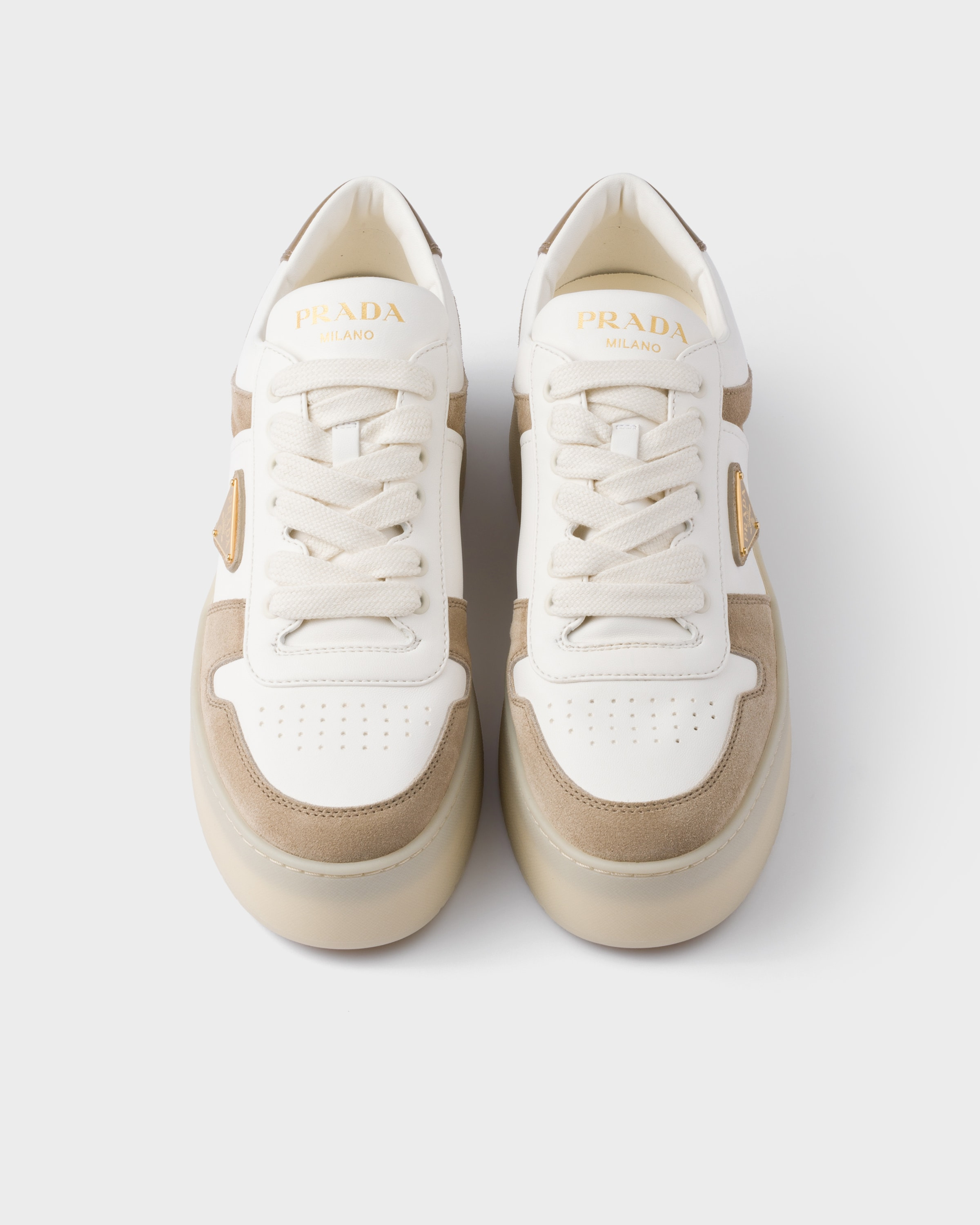 Downtown Bold nappa leather and suede sneakers - 3