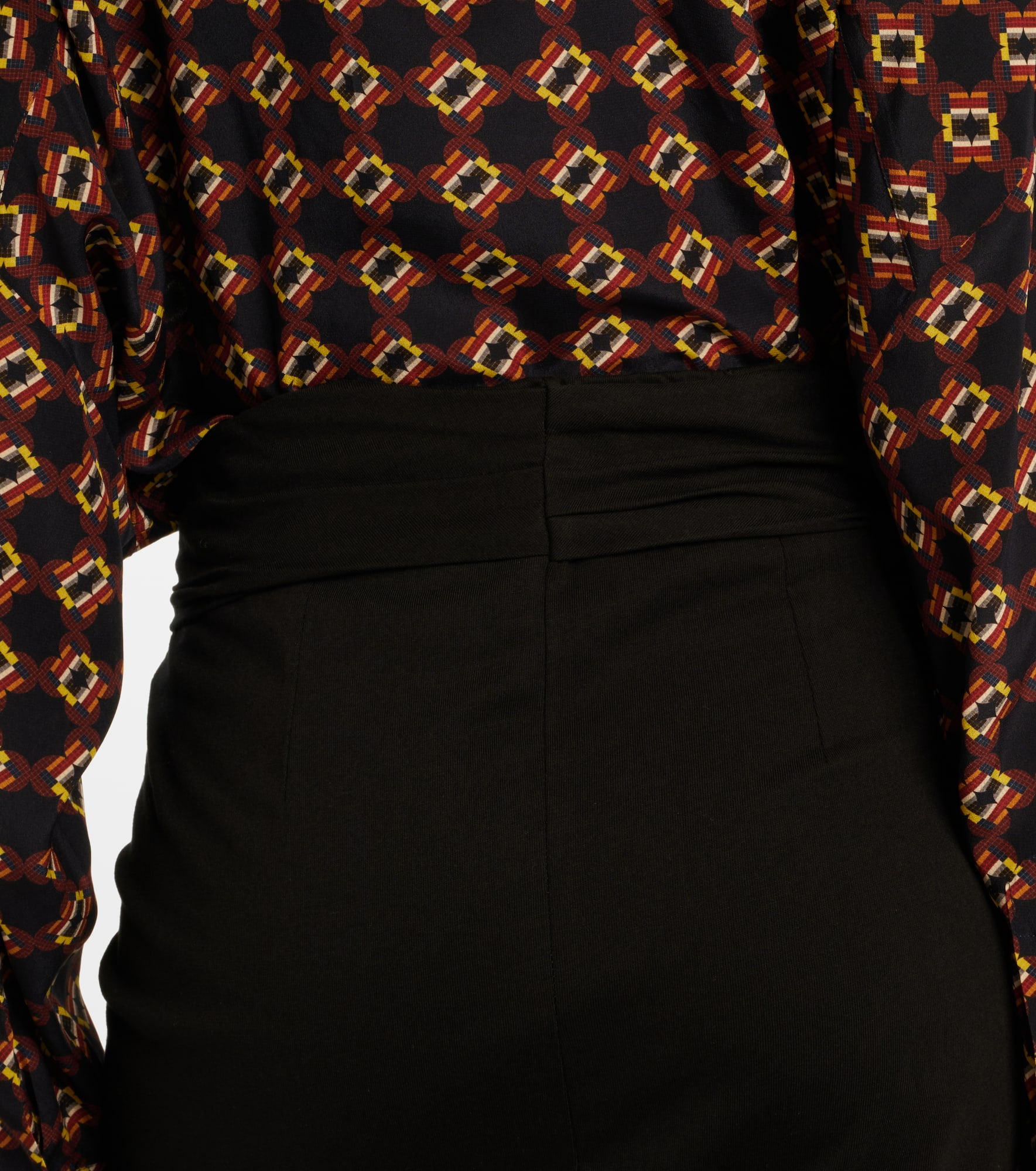 Gathered cotton jersey midi skirt - 5