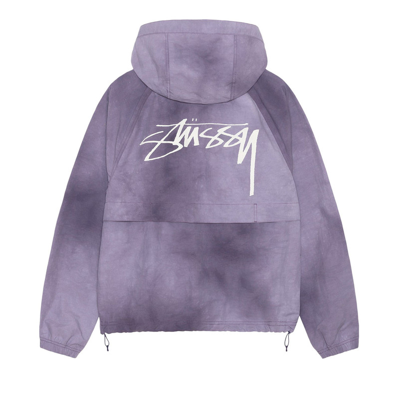 Stüssy Stussy Beach Shell Wave Dye Zip Hoodie 'Grape' outlook