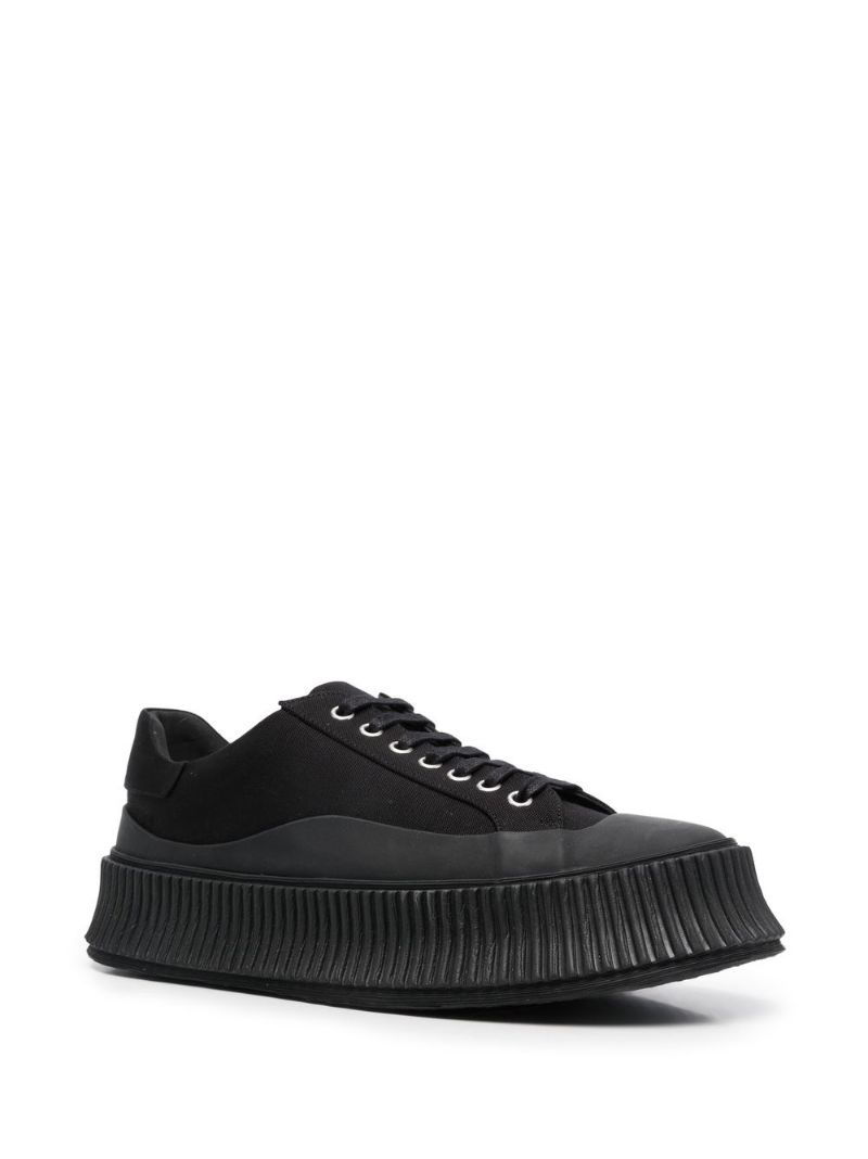 lace-up low-top sneakers - 3