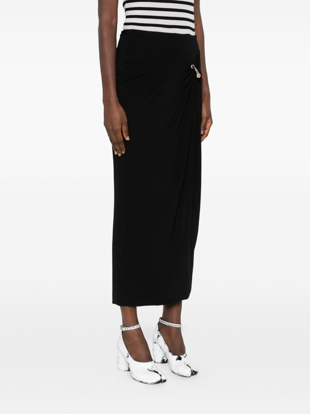 ring-detail side-split midi skirt - 3