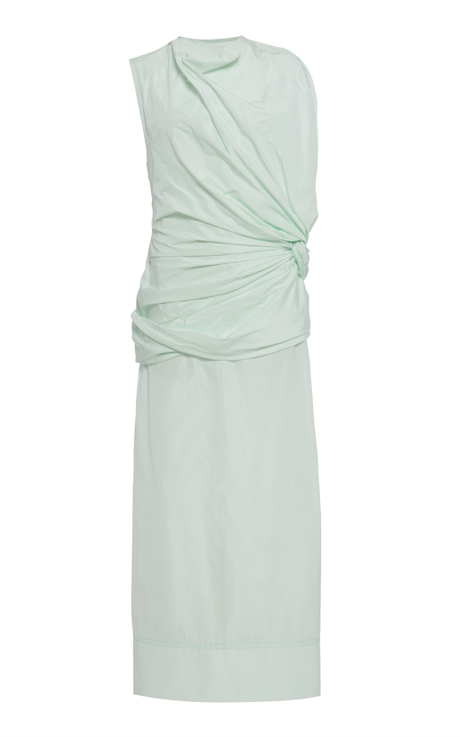 Gathered Taffeta Midi Dress blue - 1