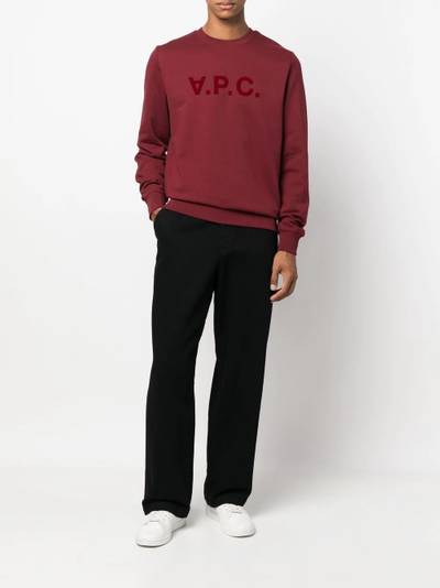 A.P.C. flocked logo sweatshirt outlook