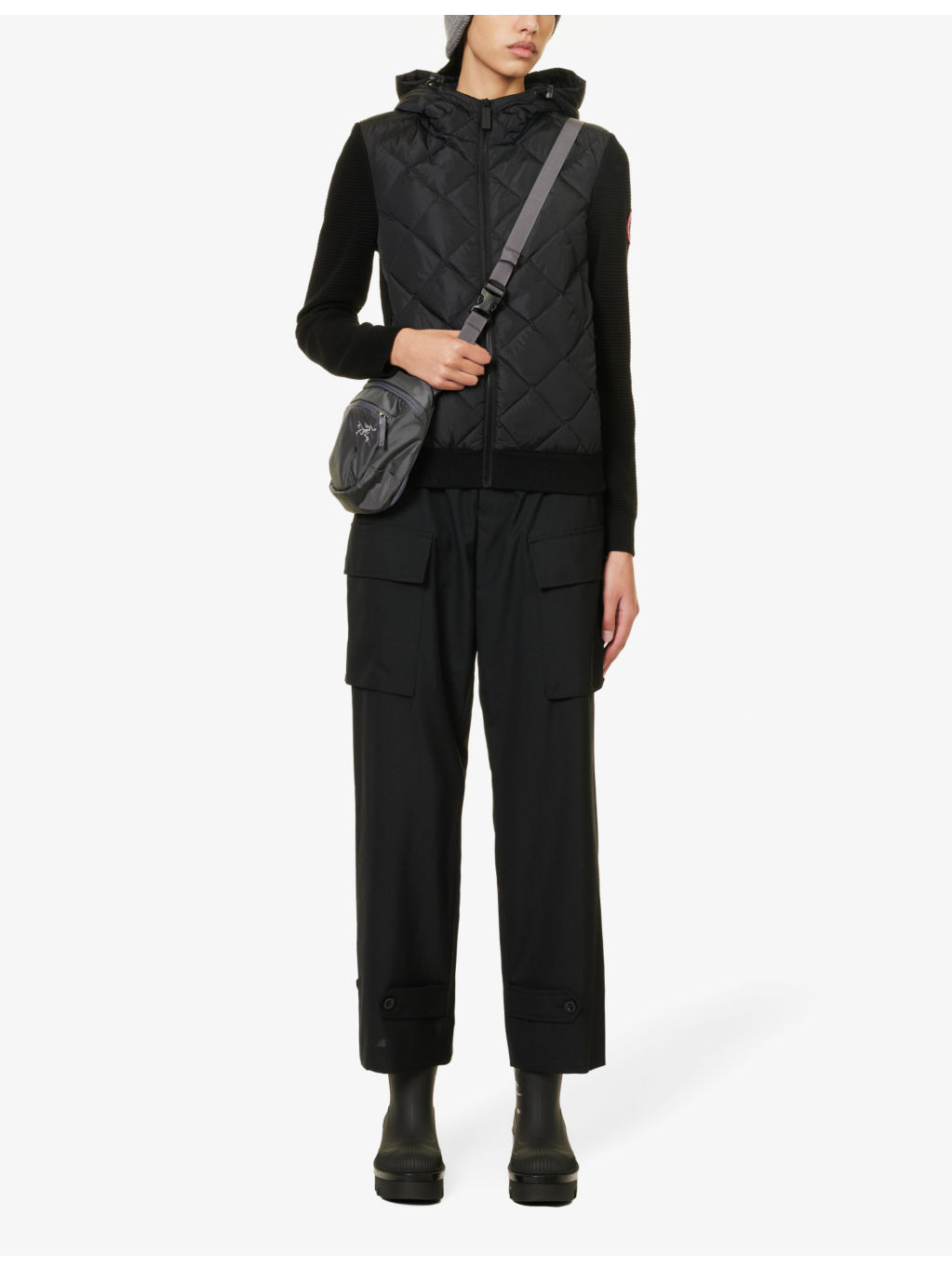 Hybridge quilted wool hoody - 2