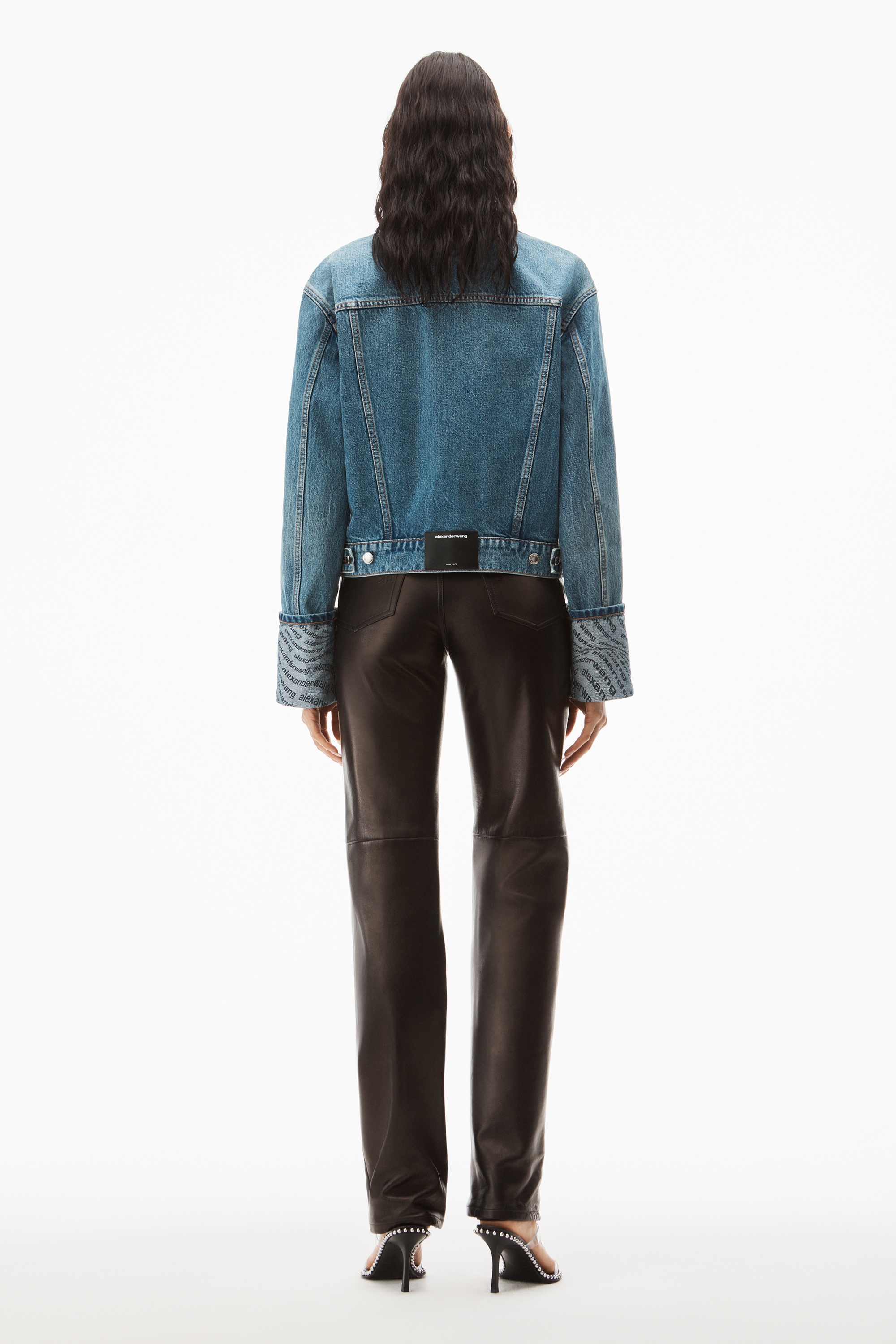 WAVE CUFF TRUCKER JACKET IN DENIM - 5