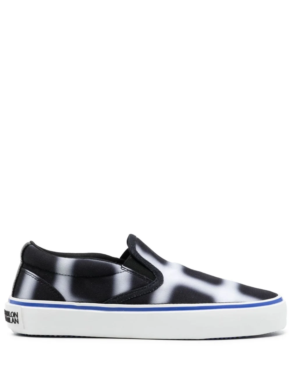 geometric-pattern slip-on sneakers - 1