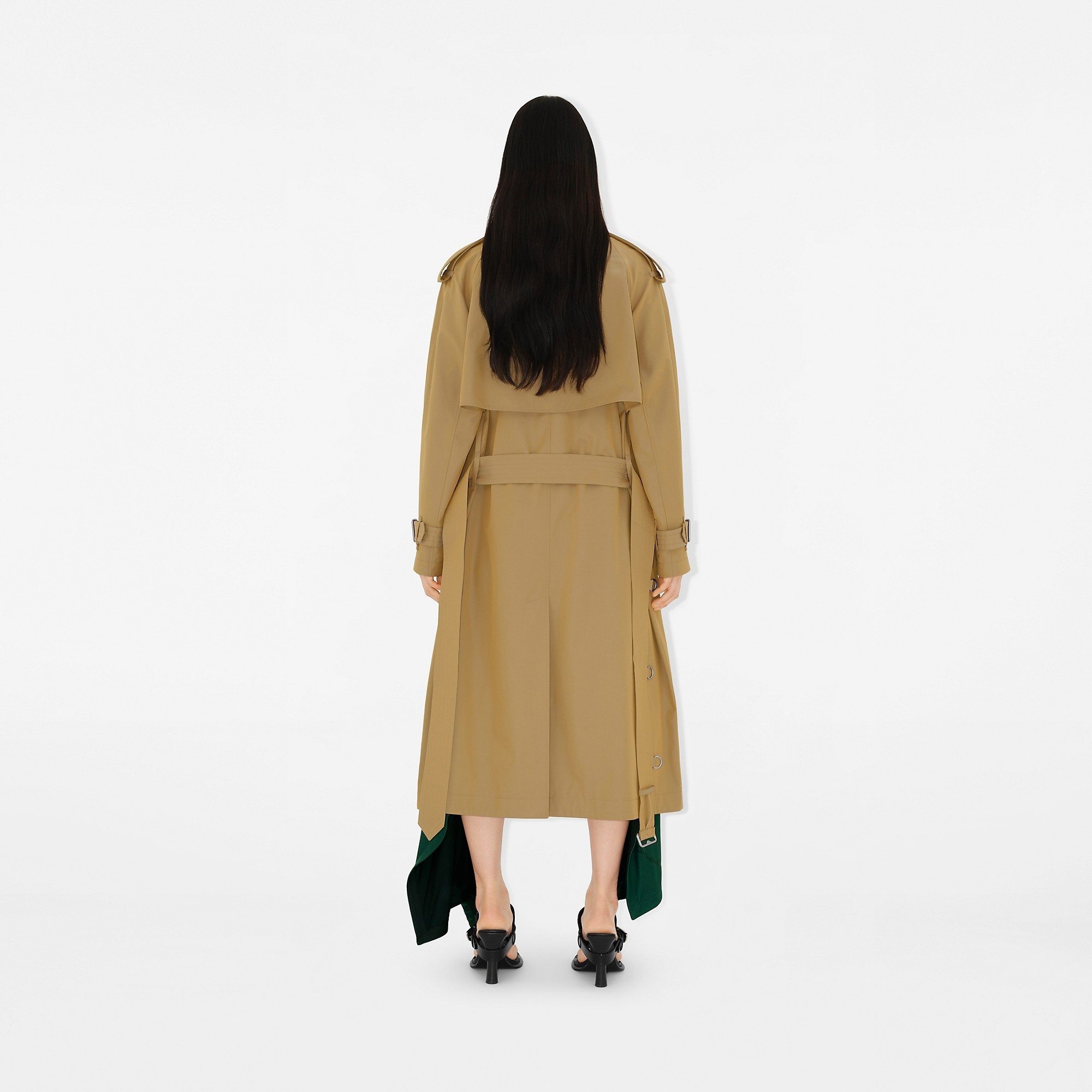 Long Gabardine Trench Coat - 4