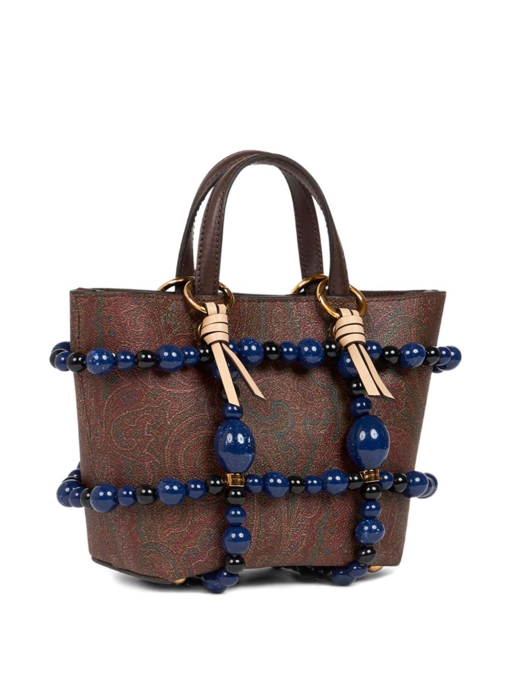 marble-embellished cage bag - 3