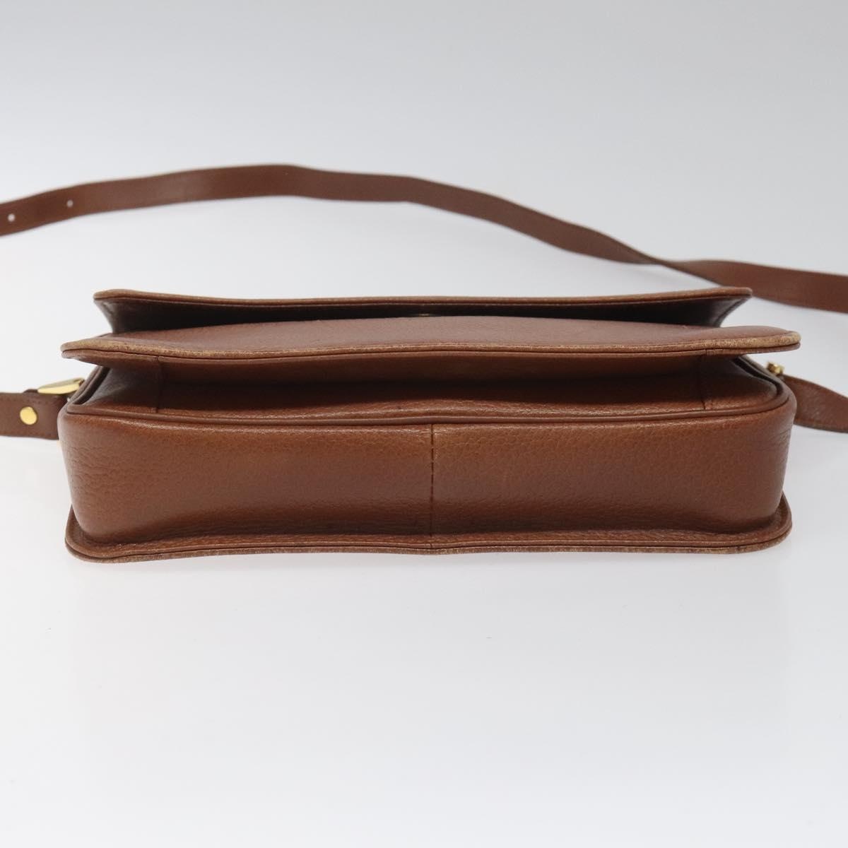 Burberry Shoulder Bag Leather Brown Gold - 5