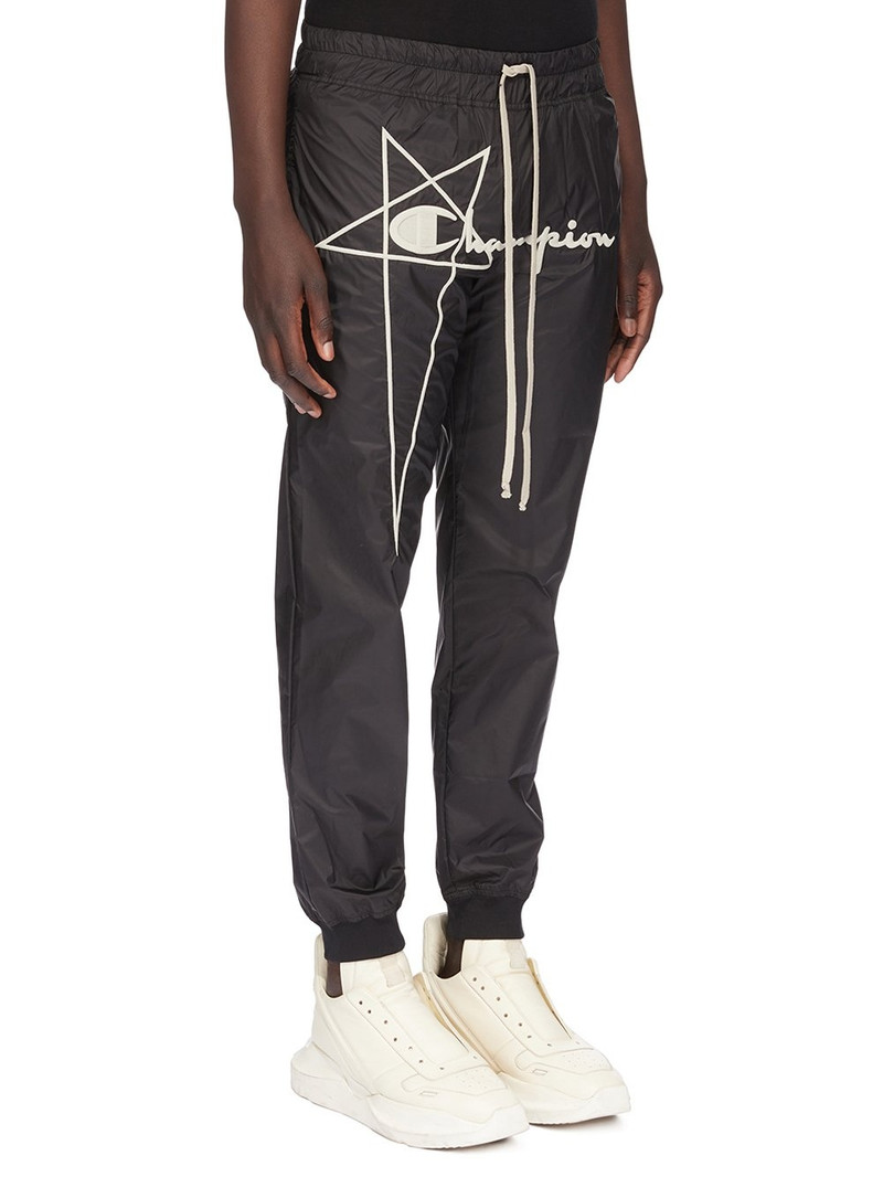 Rick Owens + Champion Tapered Logo-Embroidered Organic Cotton-Jersey Sweatpants outlook