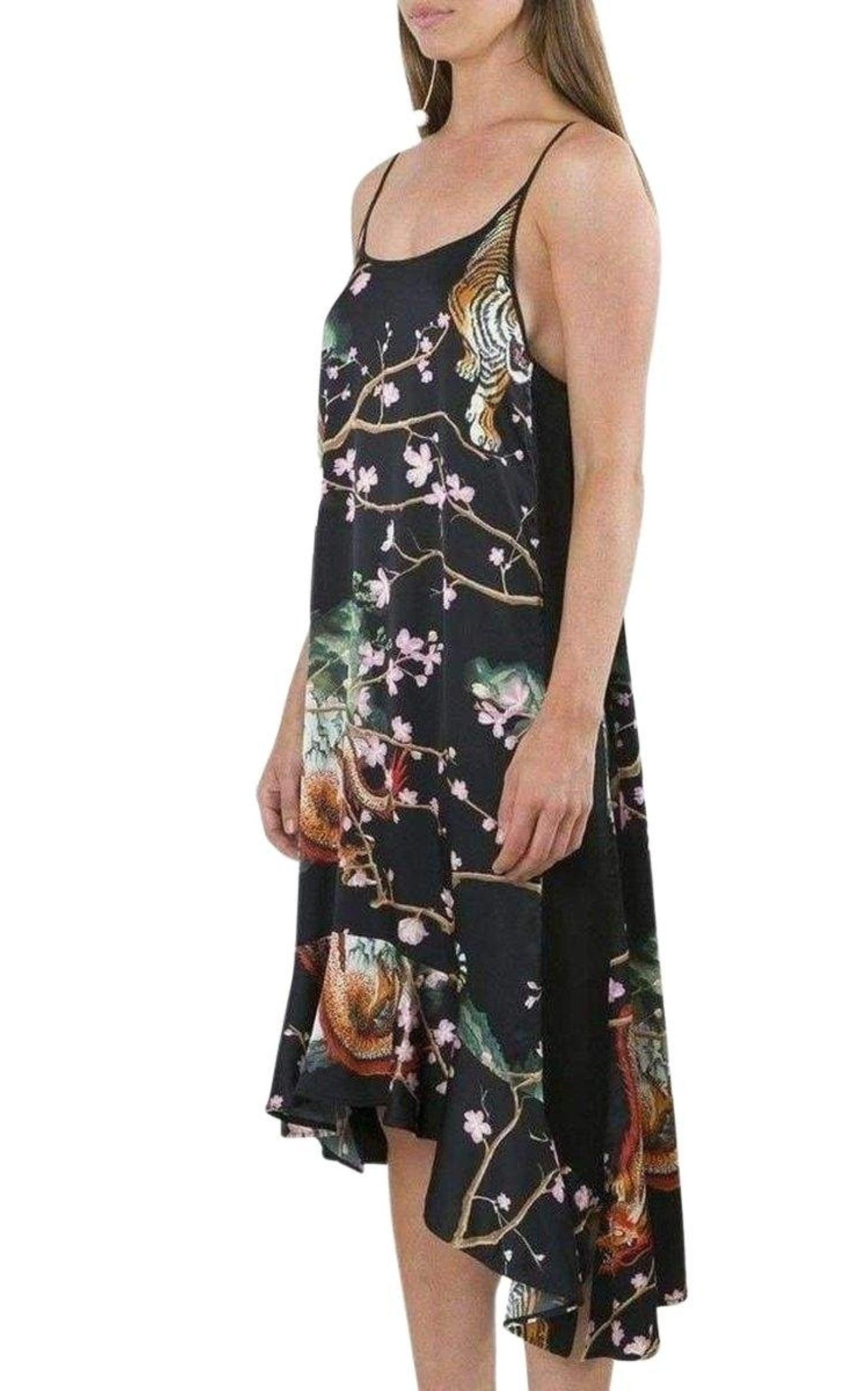 Printed Asymmetric Dress - 3