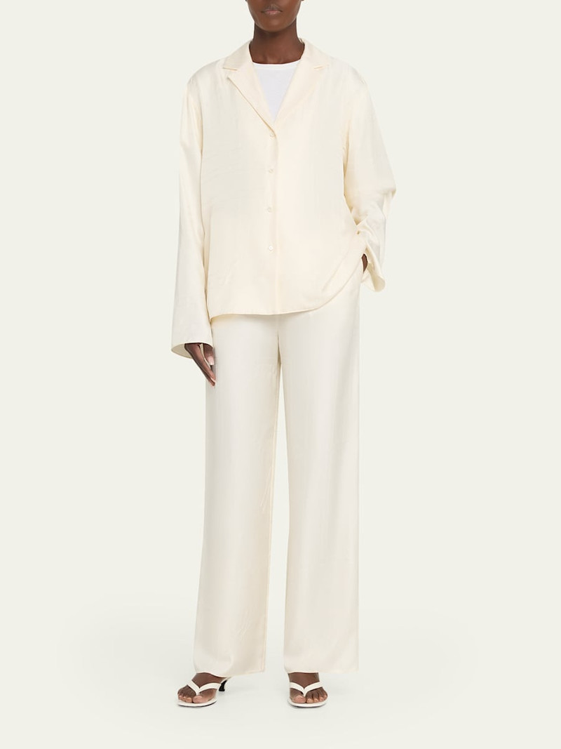 TOTEME Monogram Silk Pj Bottoms outlook