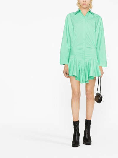 THE ATTICO ruffled mini shirt dress outlook