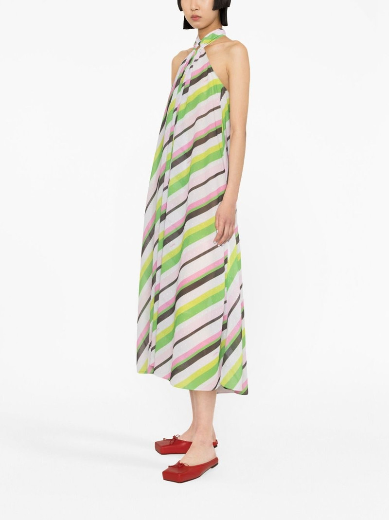 striped halterneck midi dress 3