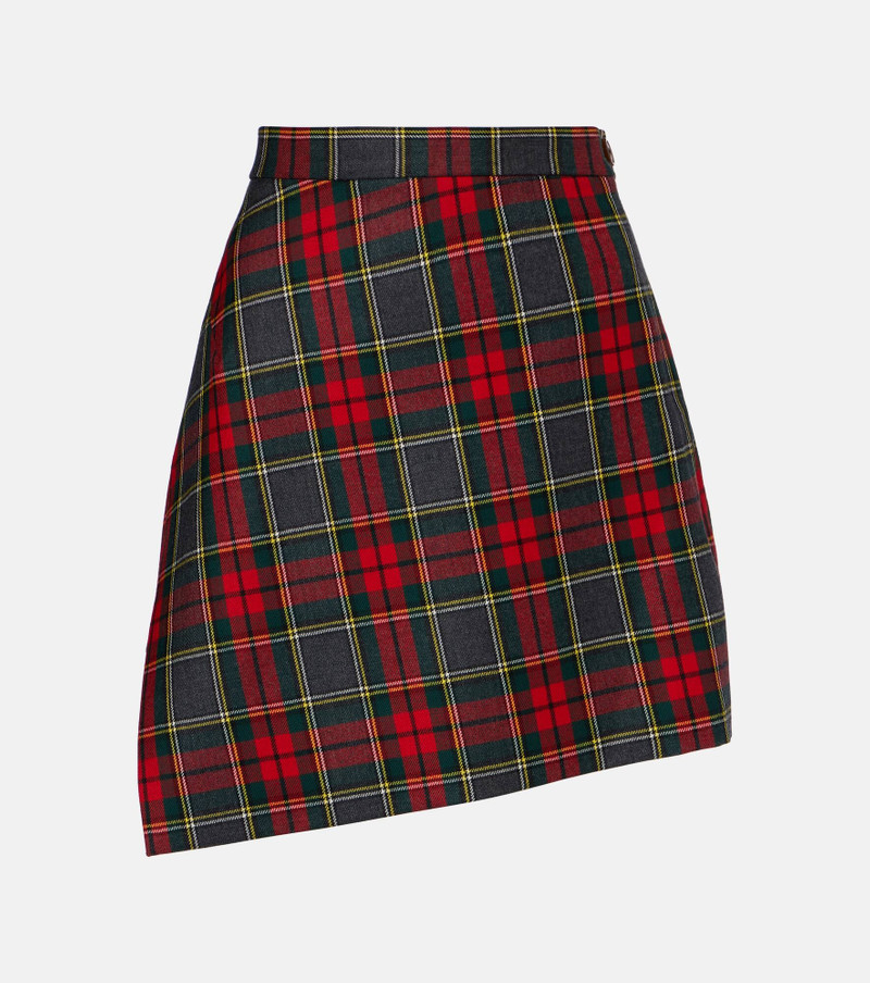 Infinity plaid virgin wool miniskirt 1