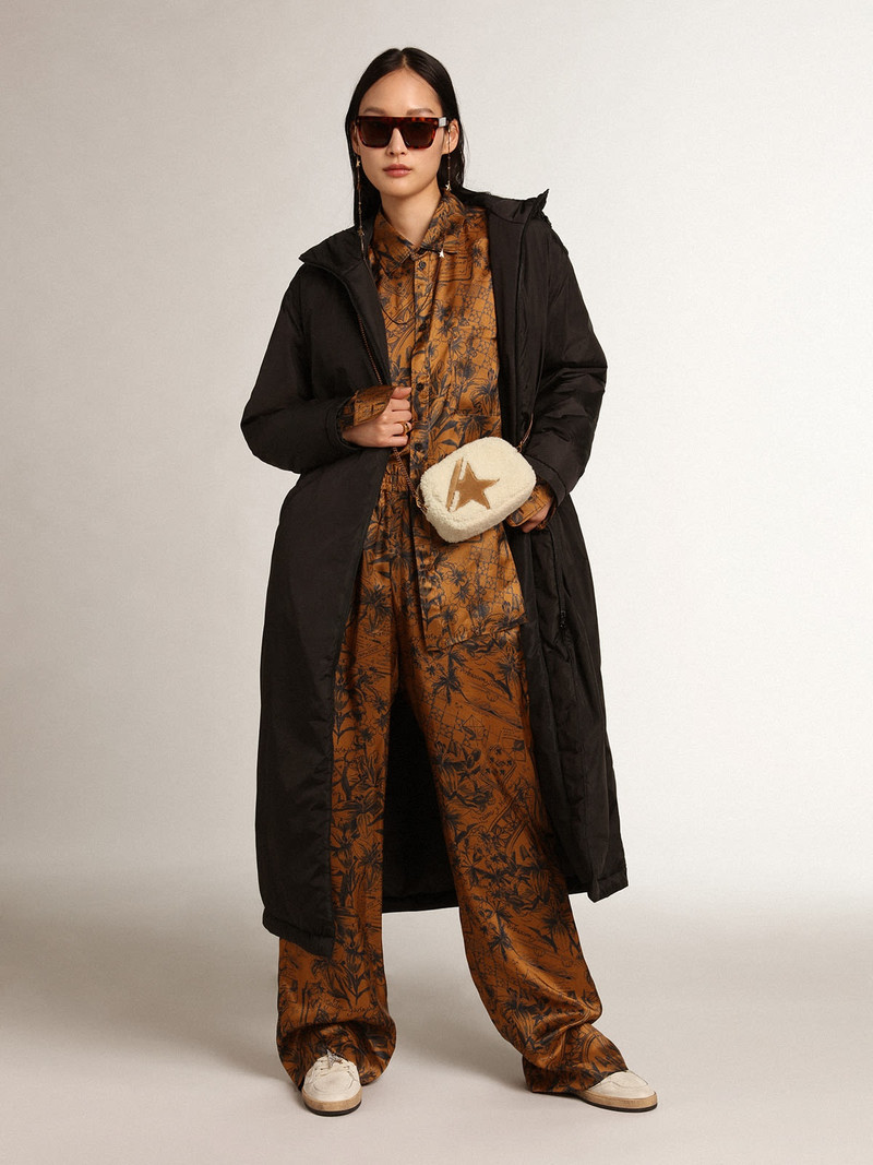 Mini Star Bag in beige shearling with suede star 5