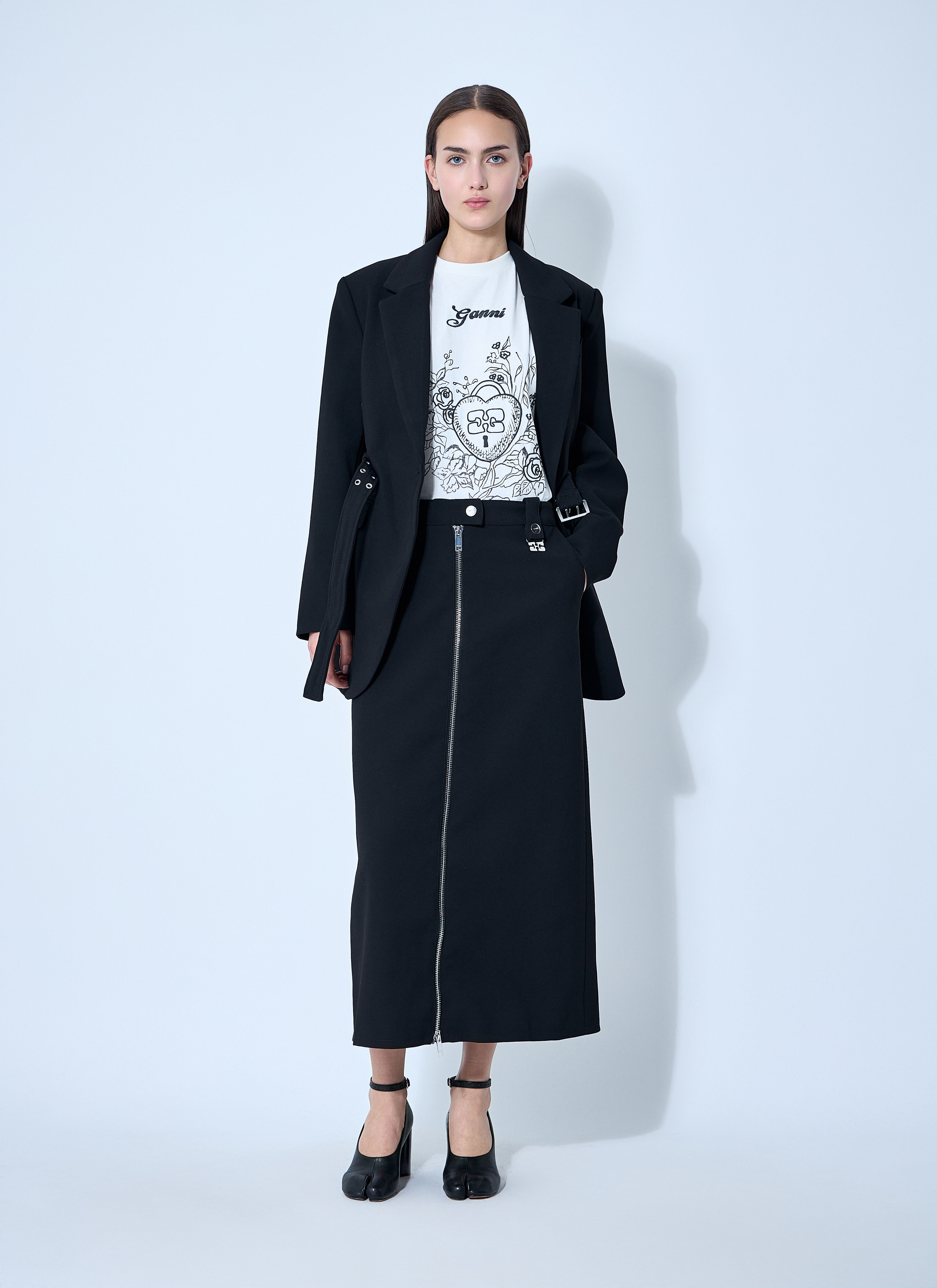 Bonded Crepe Midi Skirt - 2