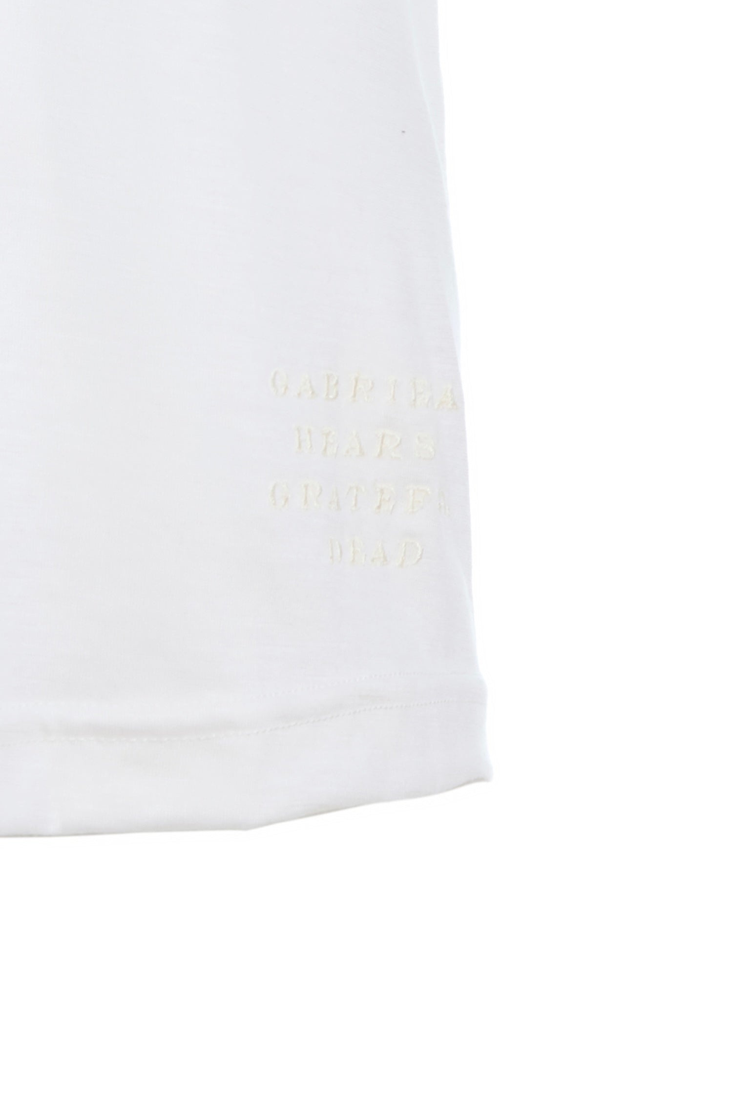 Bandeira T-Shirt in Ivory Cashmere Jersey - 3