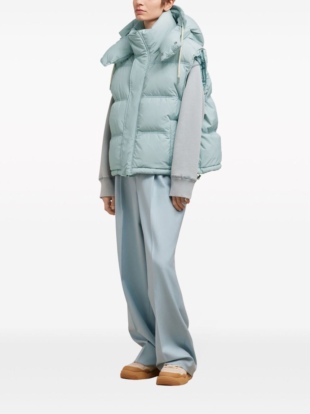 hooded padded gilet - 3