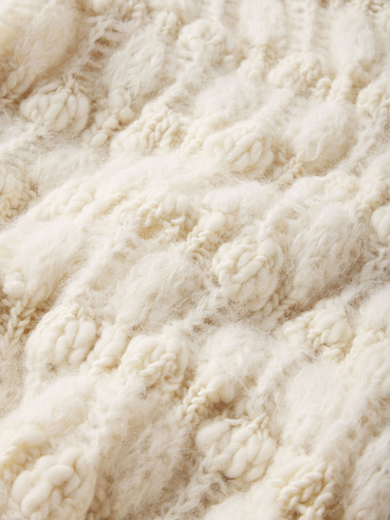 Popcorn Stripe Sweater in Cream 4