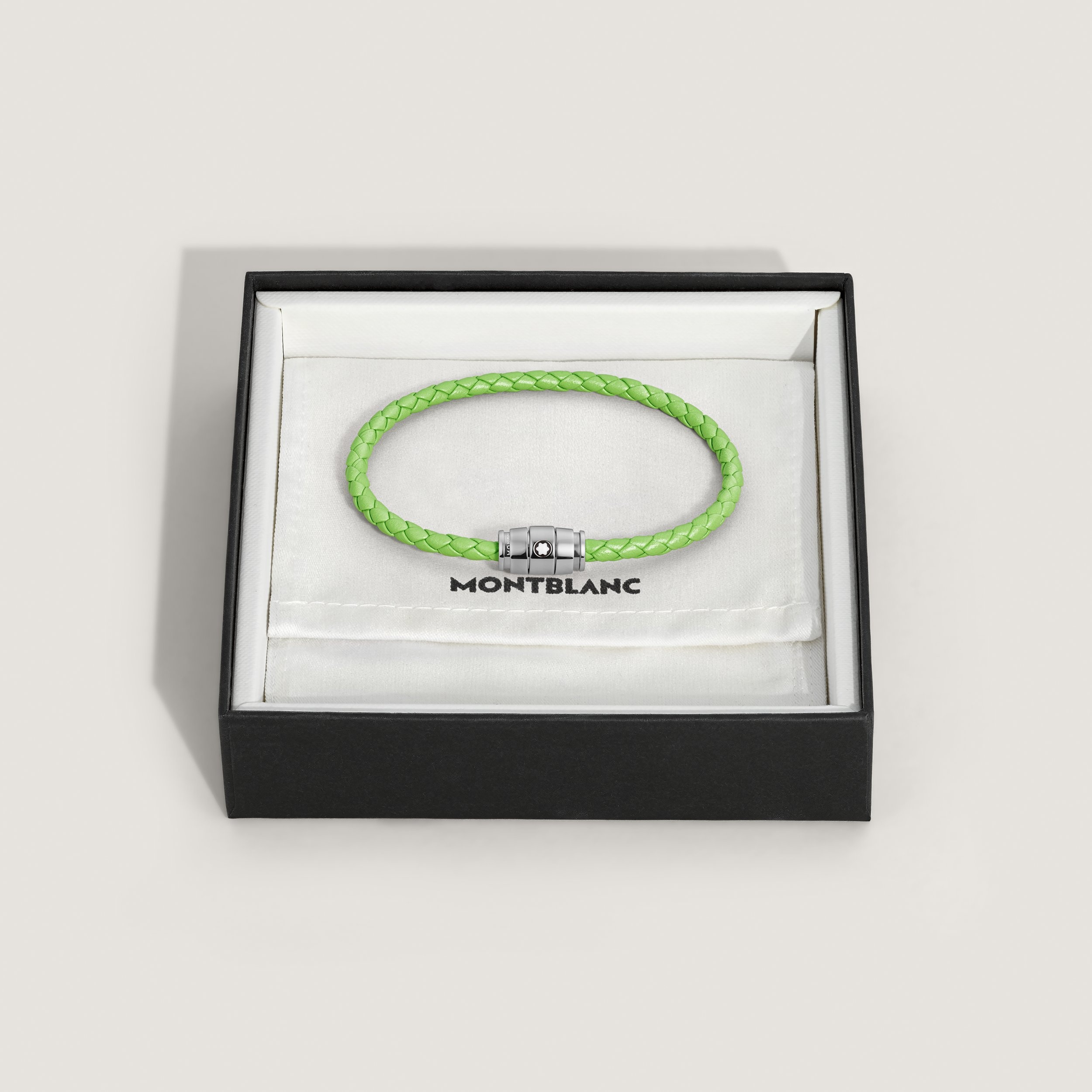 Bracelet Steel 3 Rings Meisterstück Collection in Lime Leather - 5