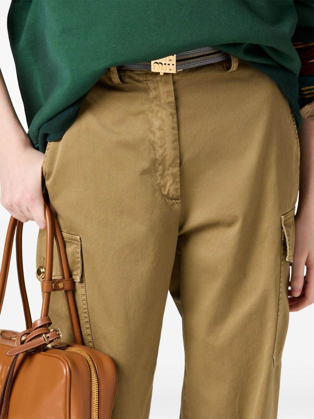 garment-dyed cotton trousers - 6