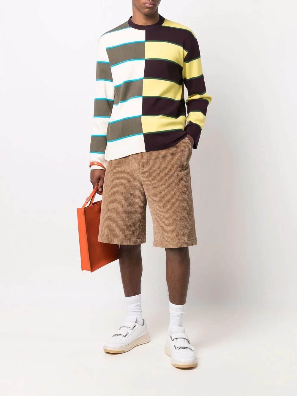 striped knit cotton sweater - 2