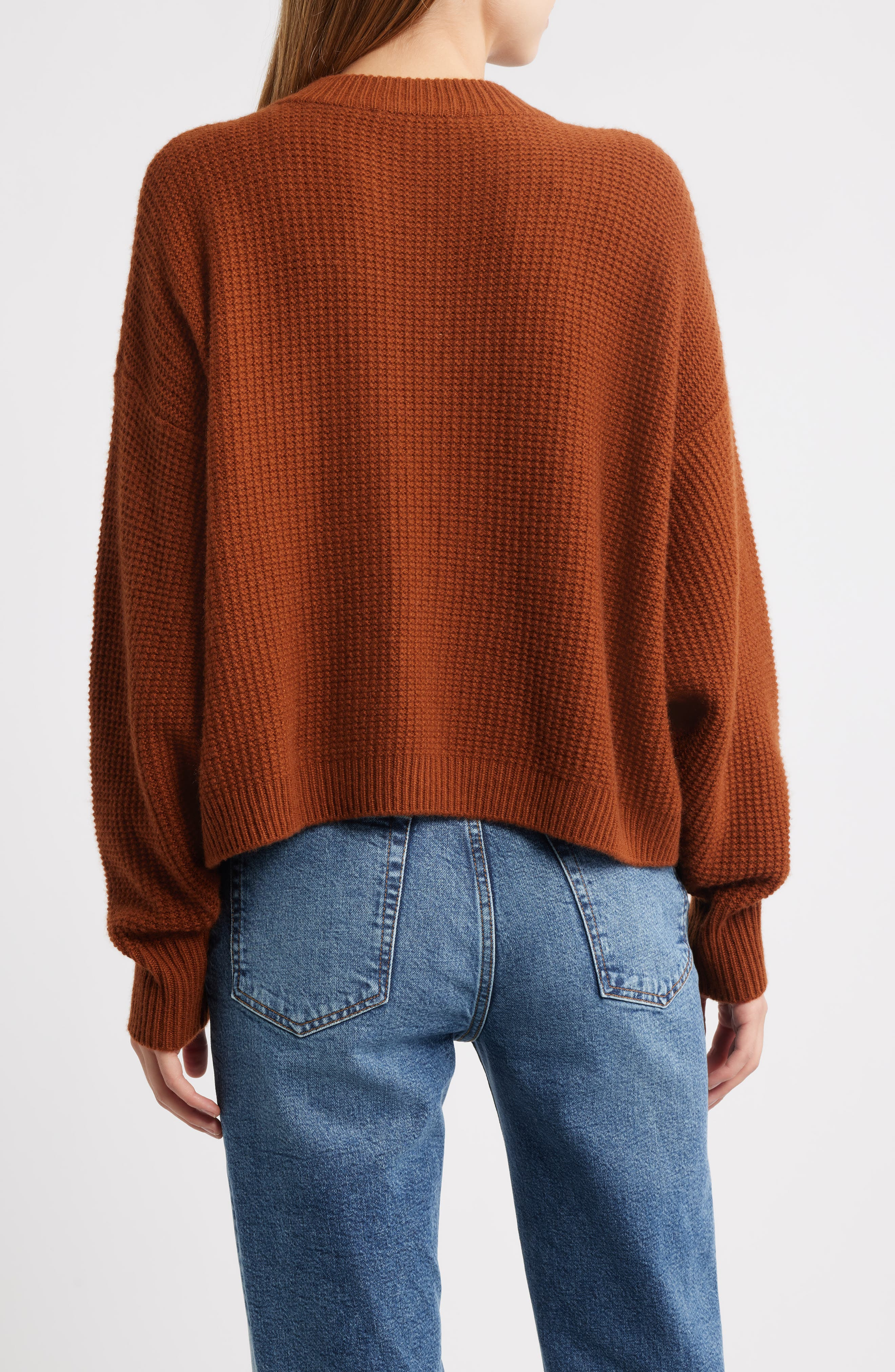 FRAME Wool & Cashmere Cardigan in Rust at Nordstrom - 2