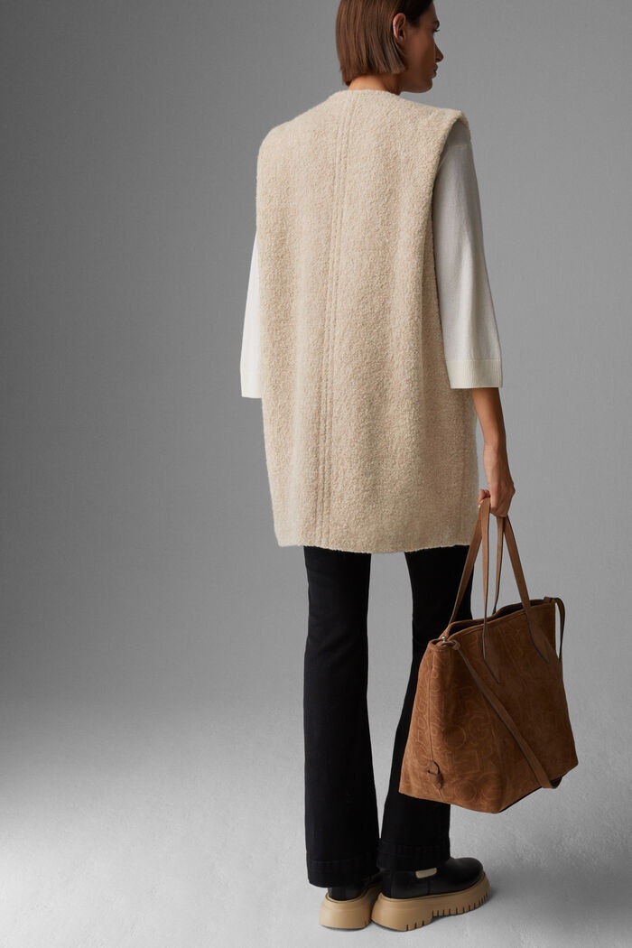 Juno Alpaca and pure new wool waistcoat in Beige - 3