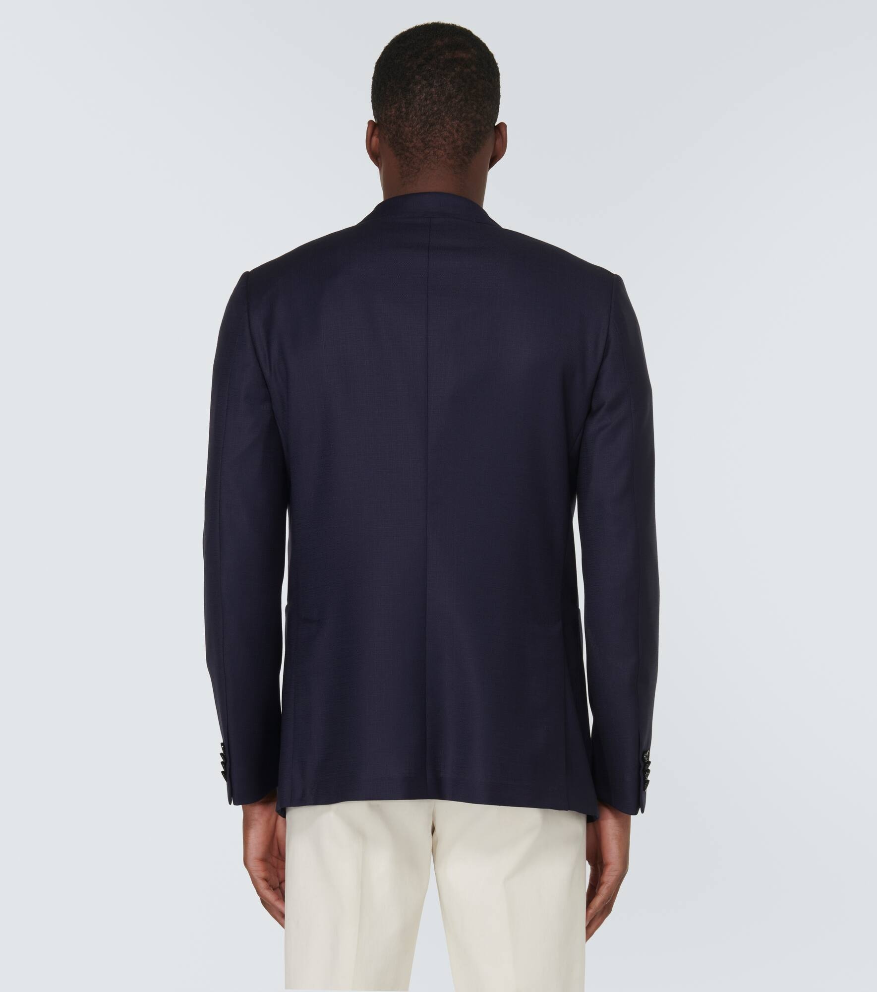 Single-breasted wool blazer - 4